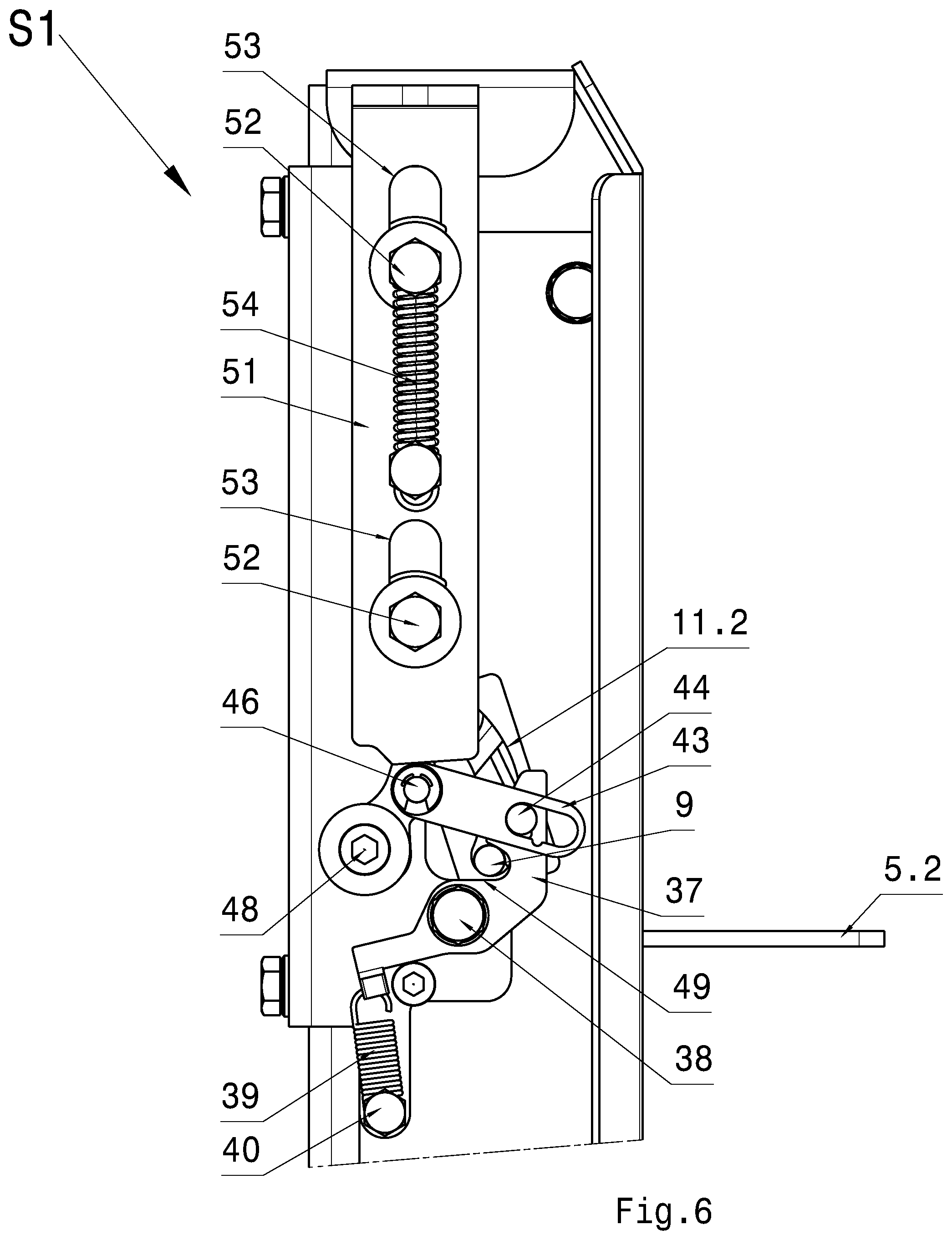 Patent US12583094 Figure 6 – Contactless locking of ratchet columns