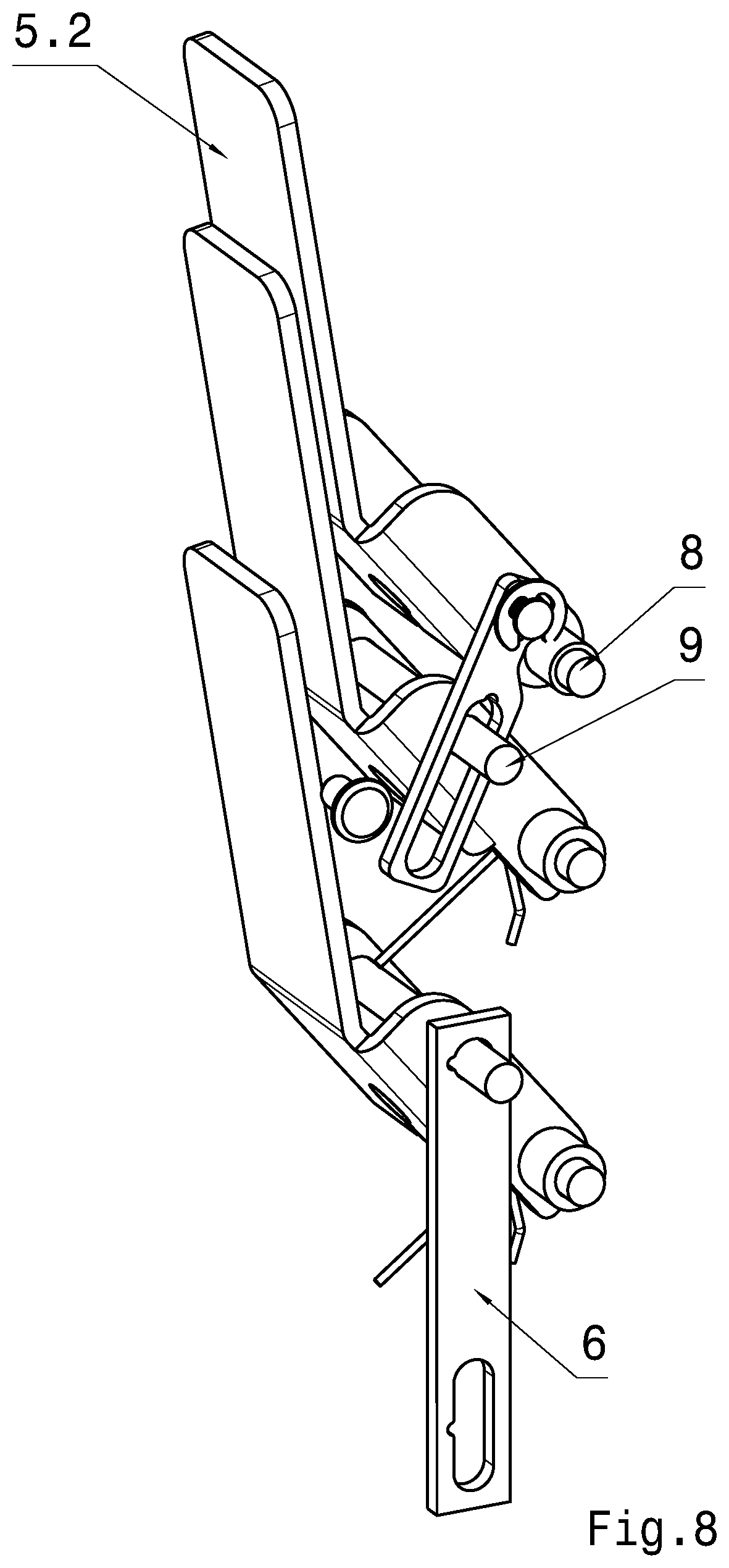 Patent US12583094 Figure 8 – Contactless locking of ratchet columns