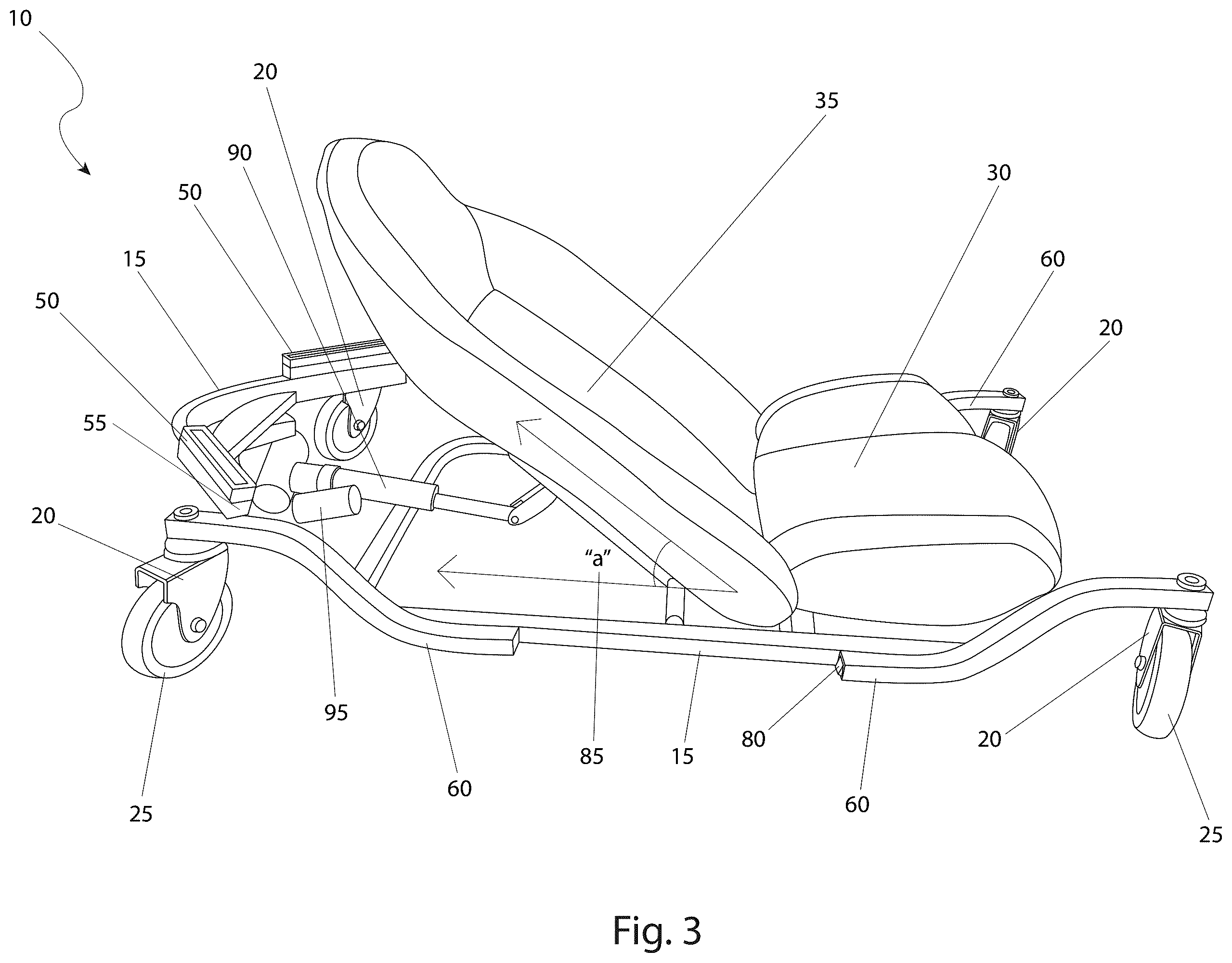 Patent US12583095 Figure 3 – Mechanic's creeper with lights