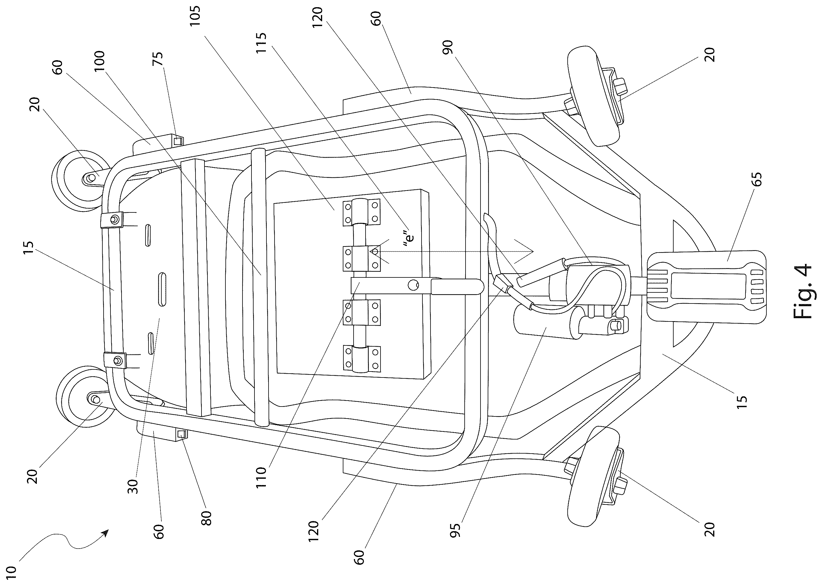 Patent US12583095 Figure 4 – Mechanic's creeper with lights