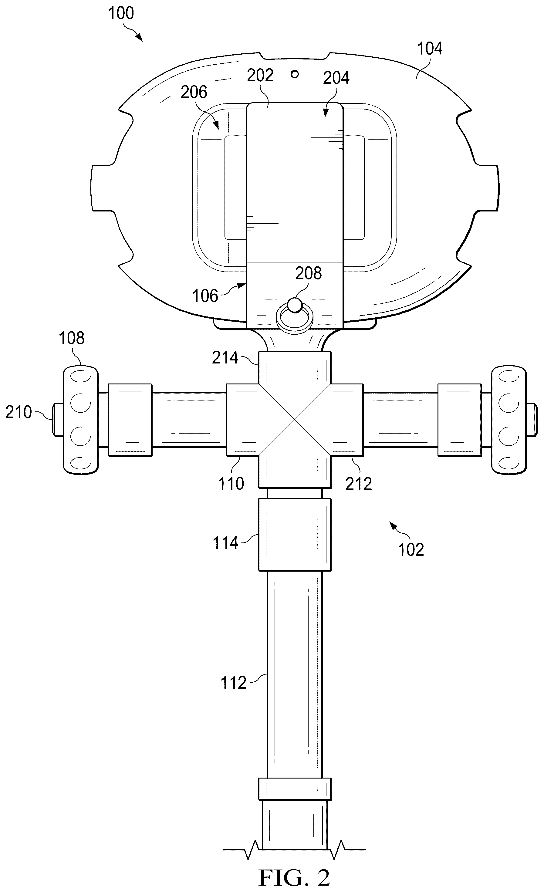 Patent US12583098 Figure 2 – Magnetic device emplacement tool