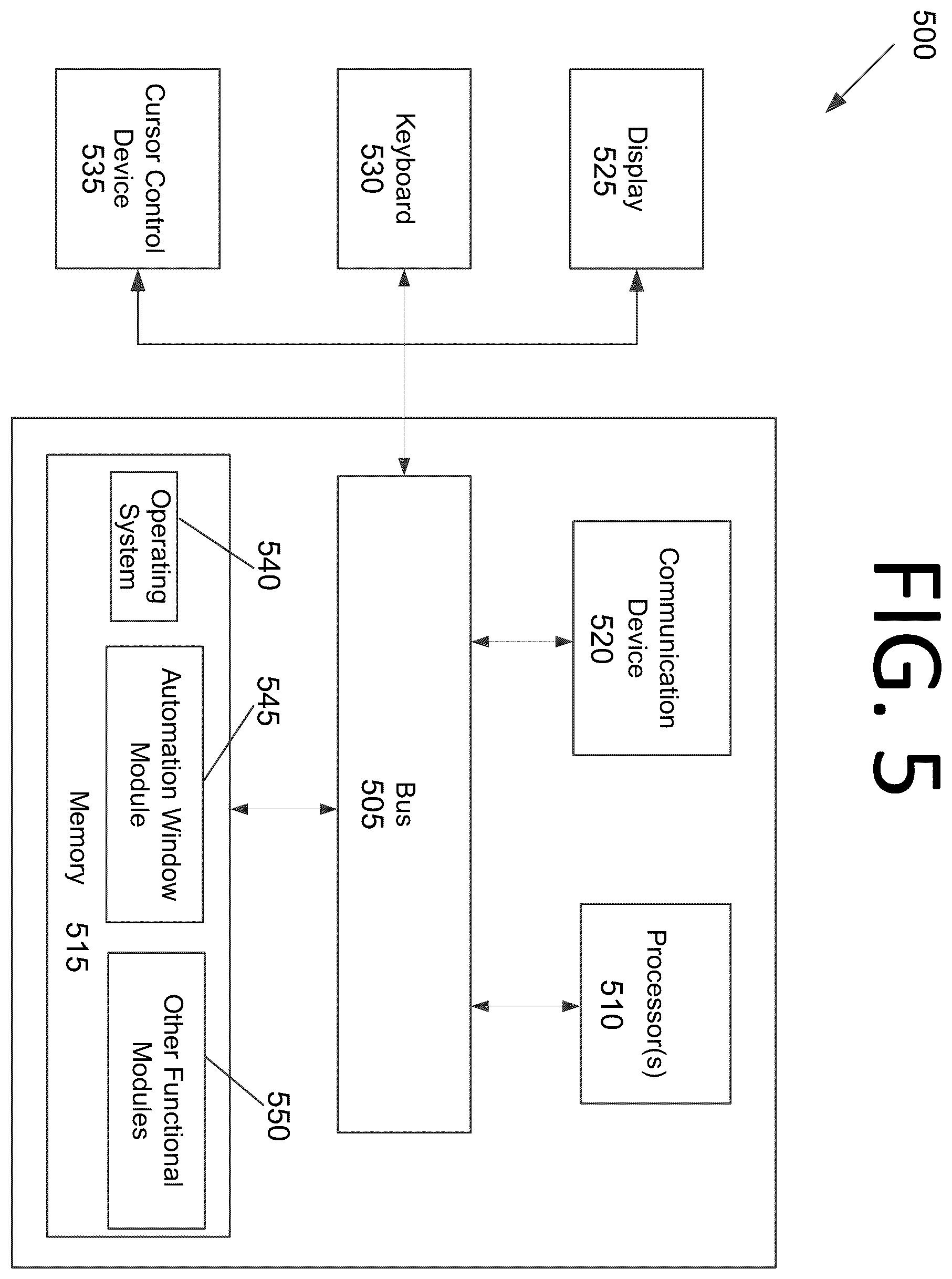 Patent US12583106 Figure 5 – Automation windows for robotic process automation