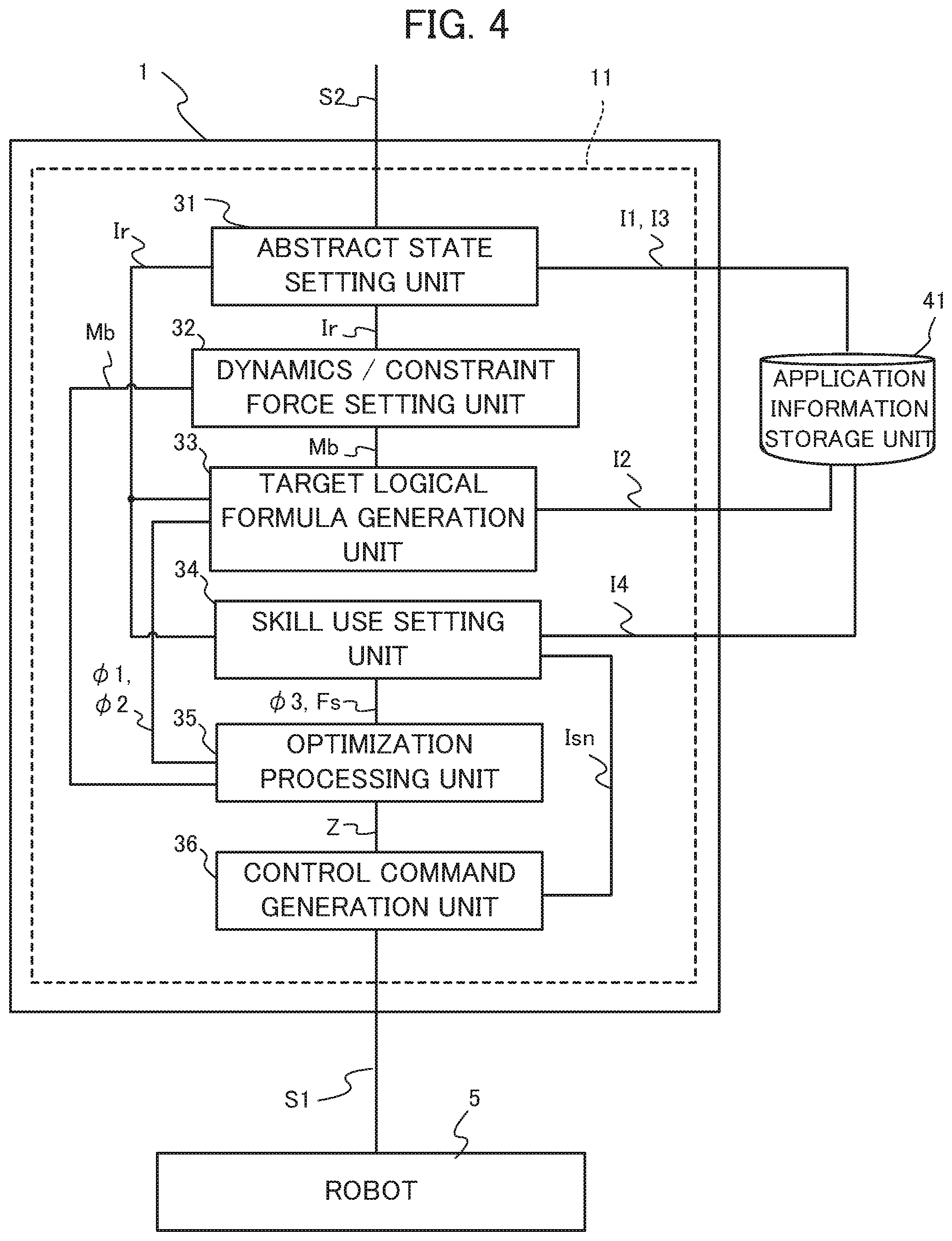 Patent US12583107 Figure 4 – Temporal logic formula generation device, temporal logic formula generation method, and storage medium