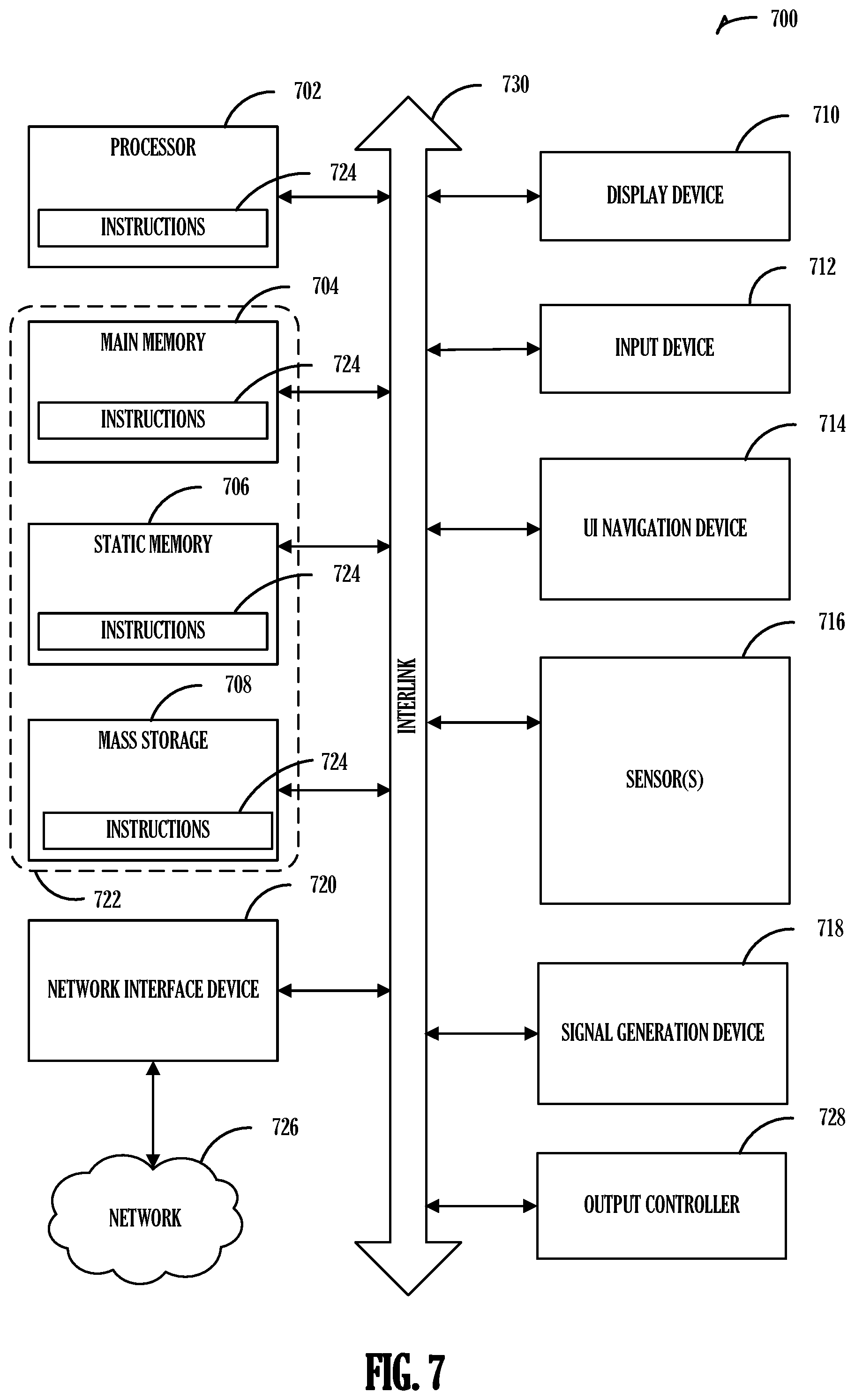 Patent US12583118 Figure 7 – Robotic device workspace mapping