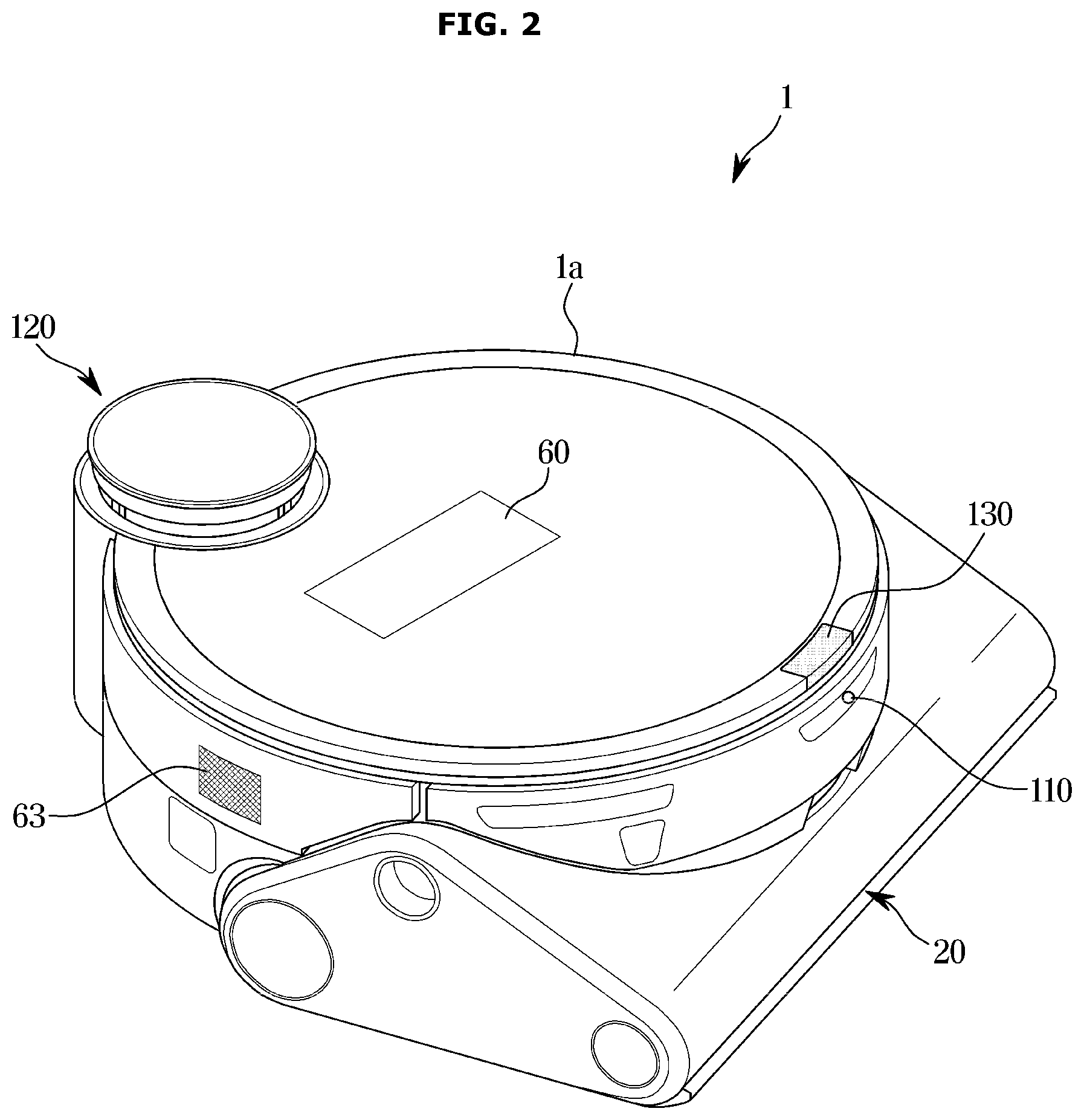 Patent US12583128 Figure 2 – Mobile robot and method for controlling mobile robot