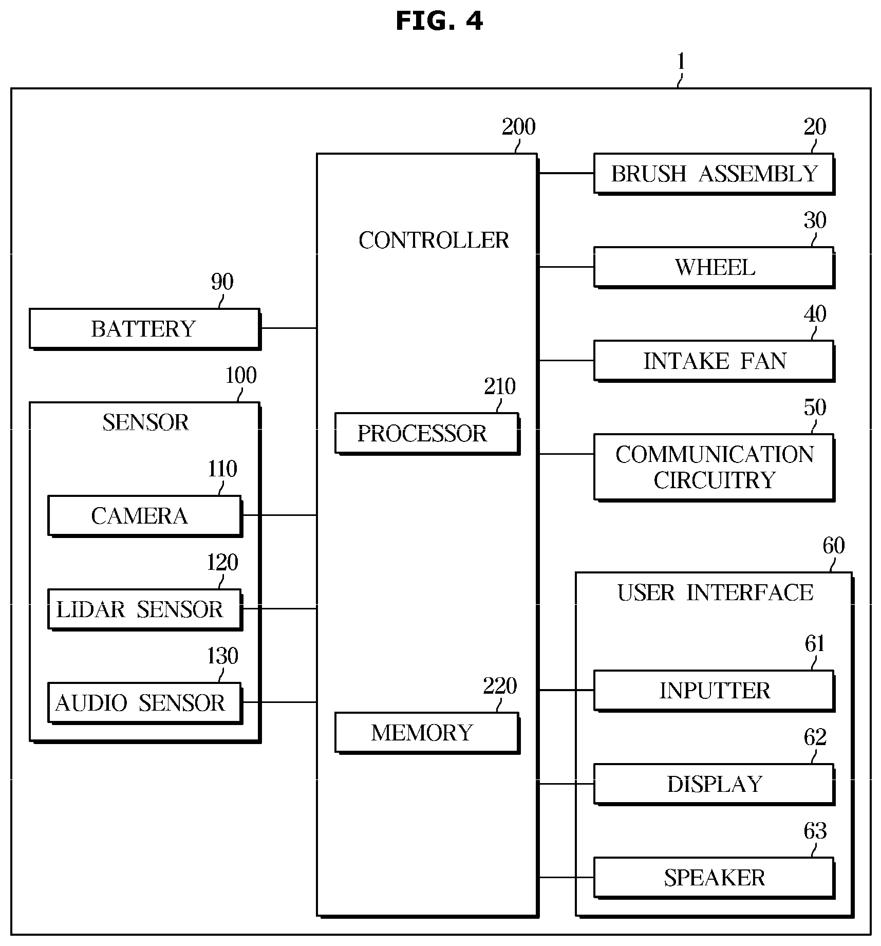 Patent US12583128 Figure 4 – Mobile robot and method for controlling mobile robot
