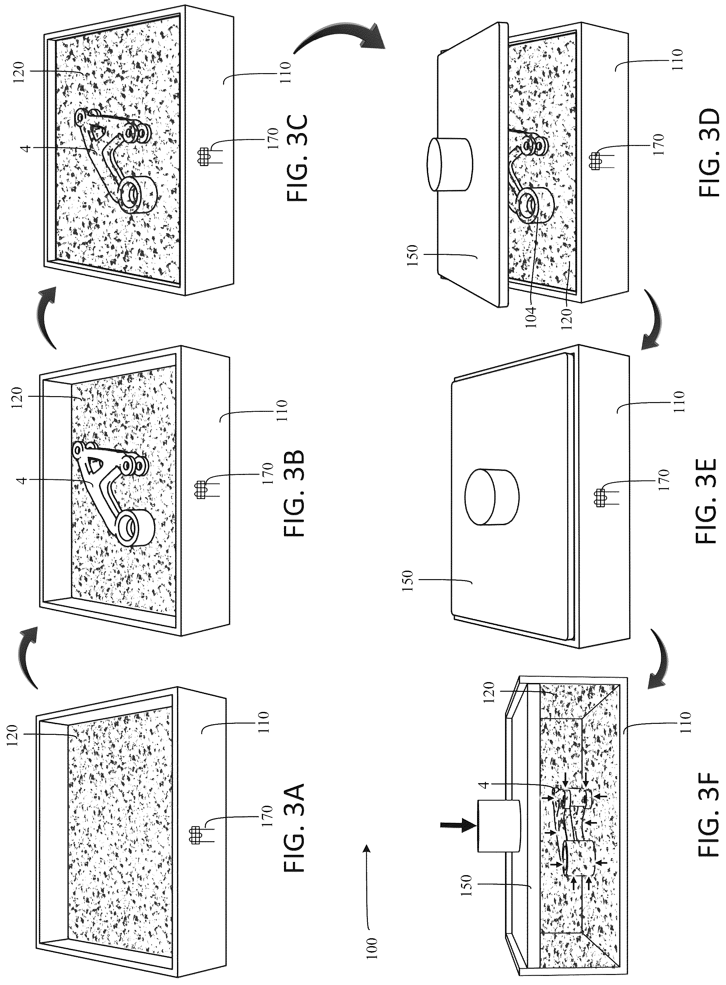 Patent US12583150 Figure 3 – Fabrication and component fusion process utilizing heating and compaction of components in a granular support medium
