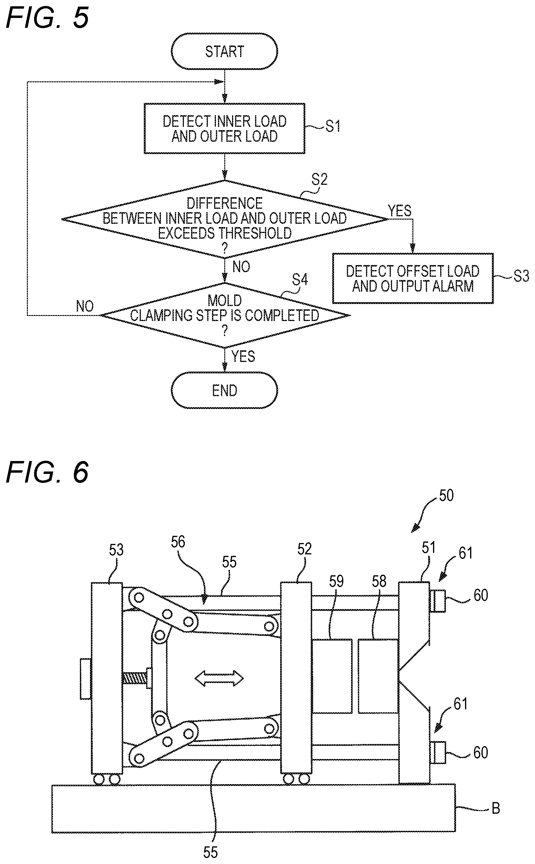 Patent US12583157 Figure 3 – Mold clamping device, injection molding machine, and offset load inspection method for mold clamping device