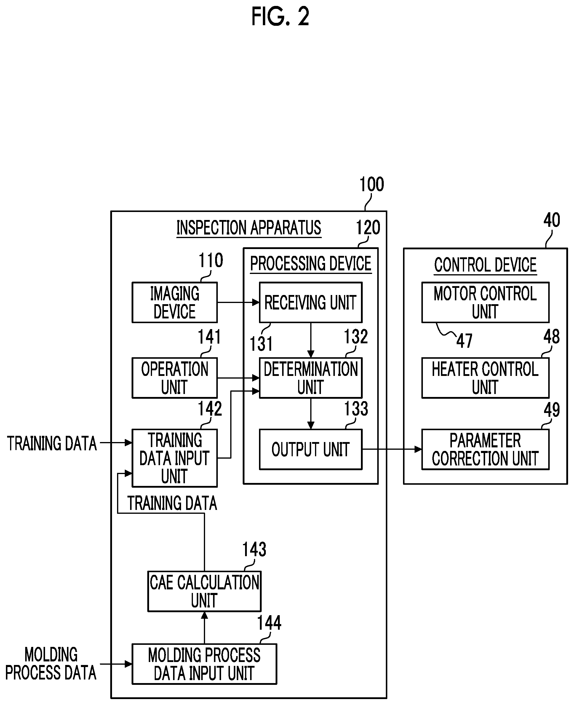 Patent US12583162 Figure 2 – Inspection apparatus, injection molding system, and inspection method