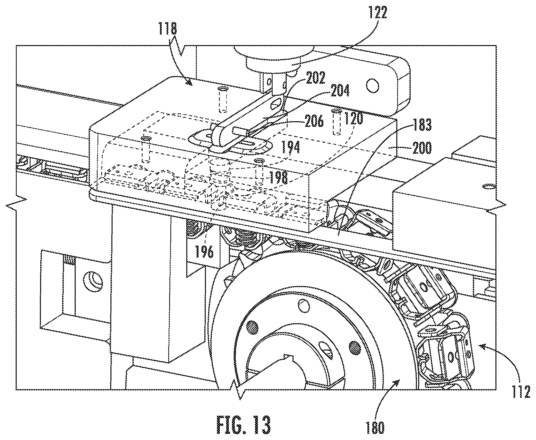 Patent US12583171 Figure 9 – Thermoforming machine web transport assembly