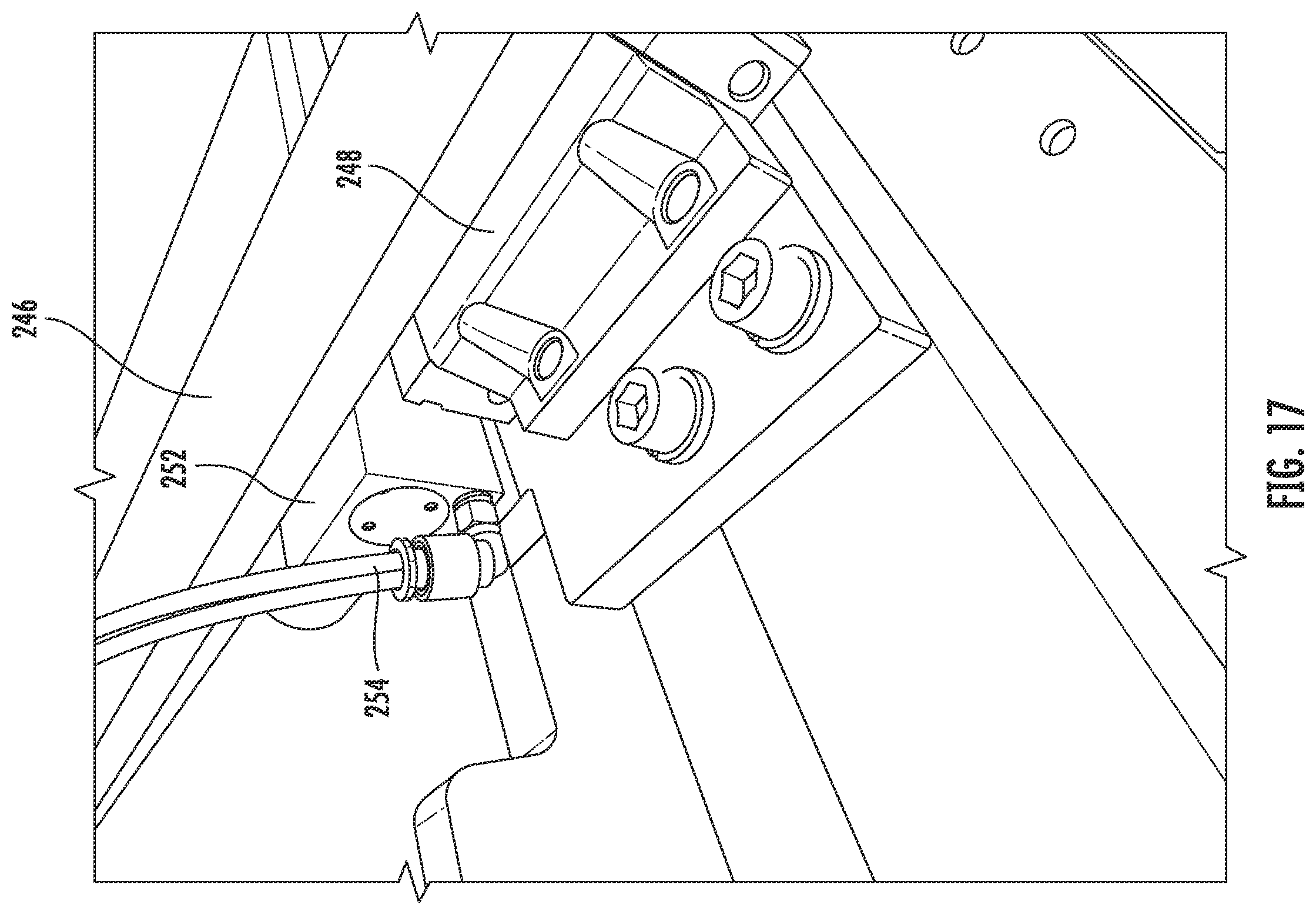 Patent US12583171 Figure 13 – Thermoforming machine web transport assembly