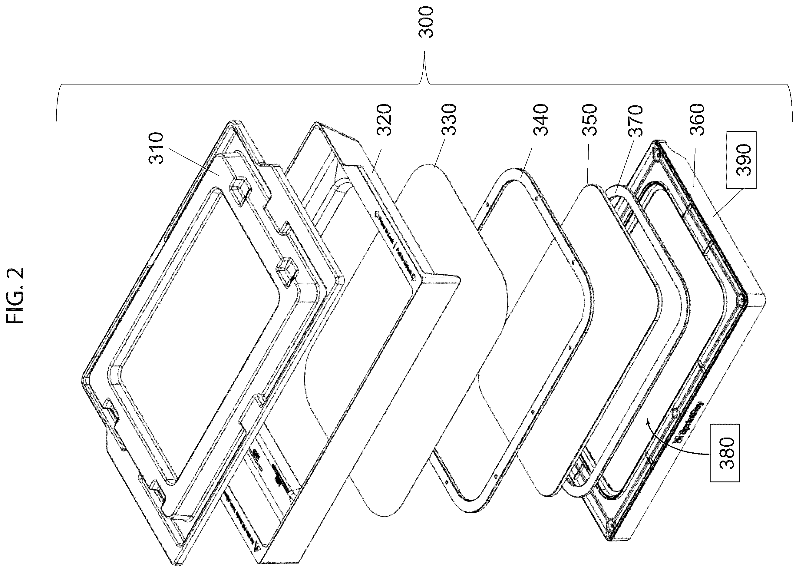 Patent US12583180 Figure 2 – Reservoir assembly for enhancing a surface finish of a 3D-printed object