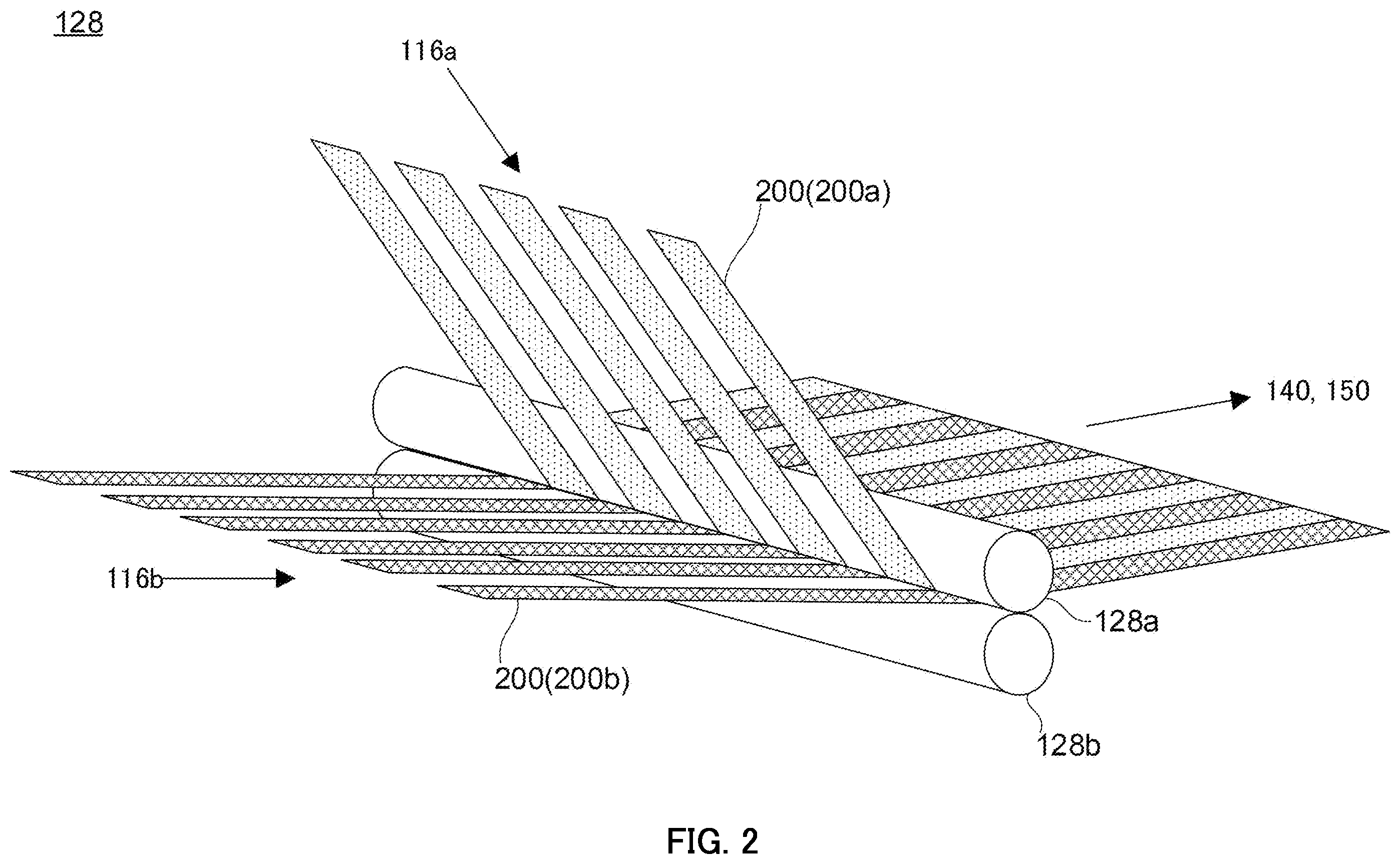 Patent US12583193 Figure 2 – Production apparatus for producing a fiber-reinforced resin and a production method for producing a fiber-reinforced resin