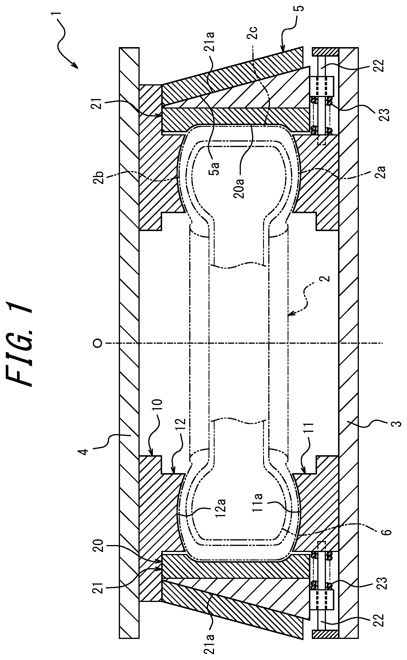 Patent US12583195 Figure 1 – Mold for forming a tire and tire production method