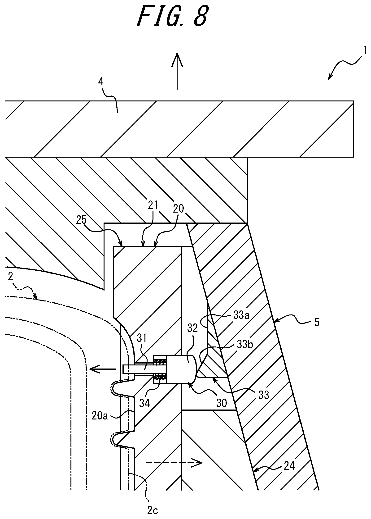 Patent US12583195 Figure 8 – Mold for forming a tire and tire production method