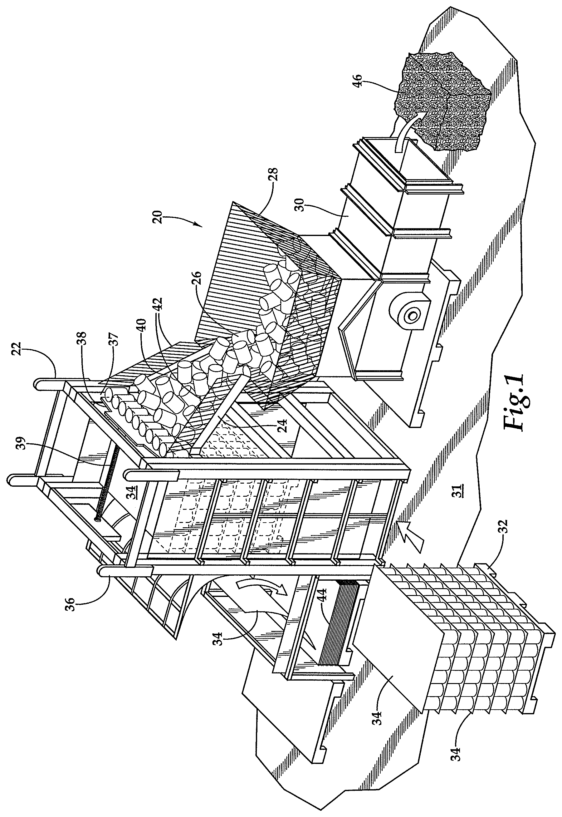 Patent US12583197 Figure 1 – In-facility waste handling method