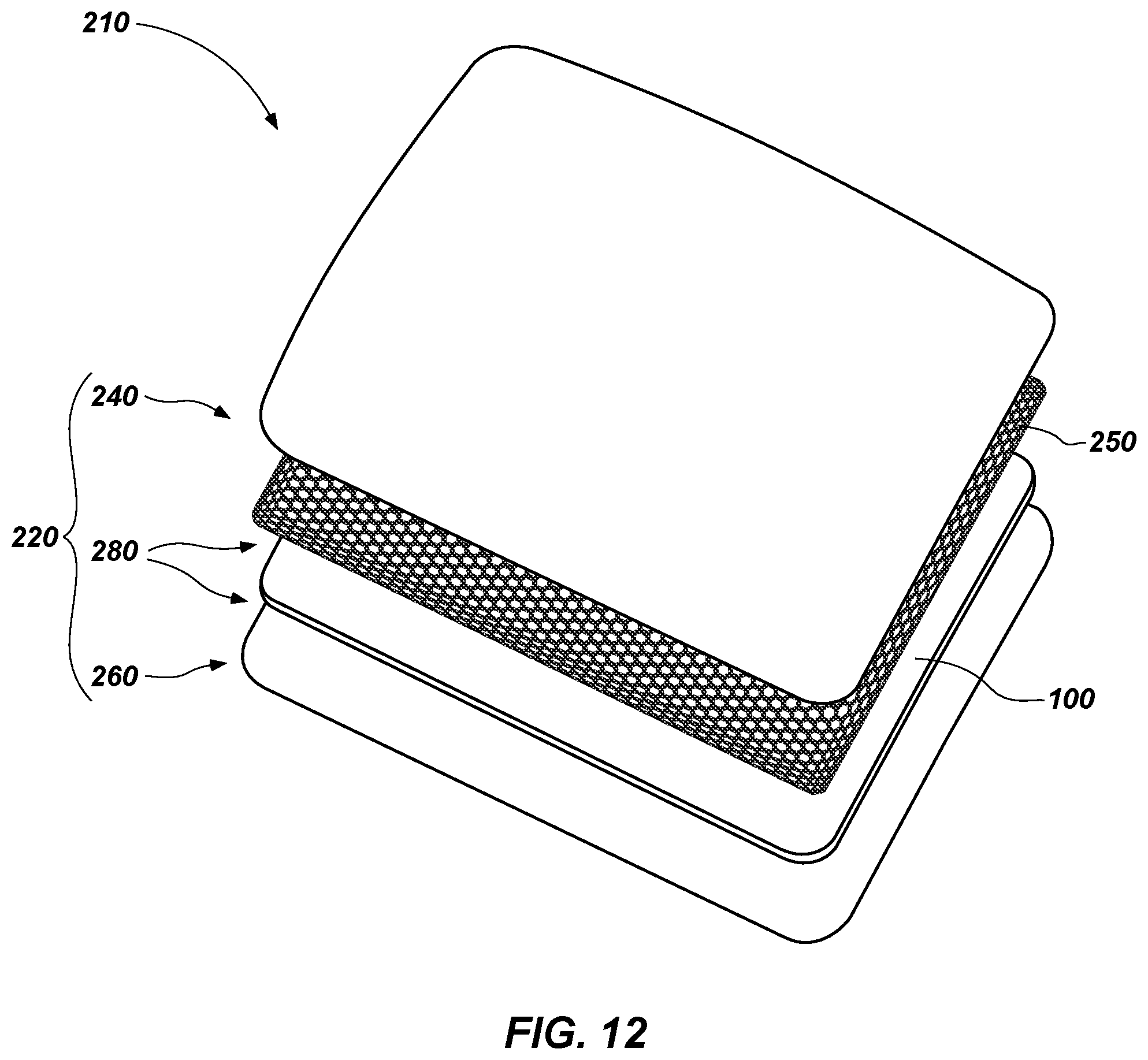 Patent US12583202 Figure 8 – Methods for forming cushioning elements on fabric