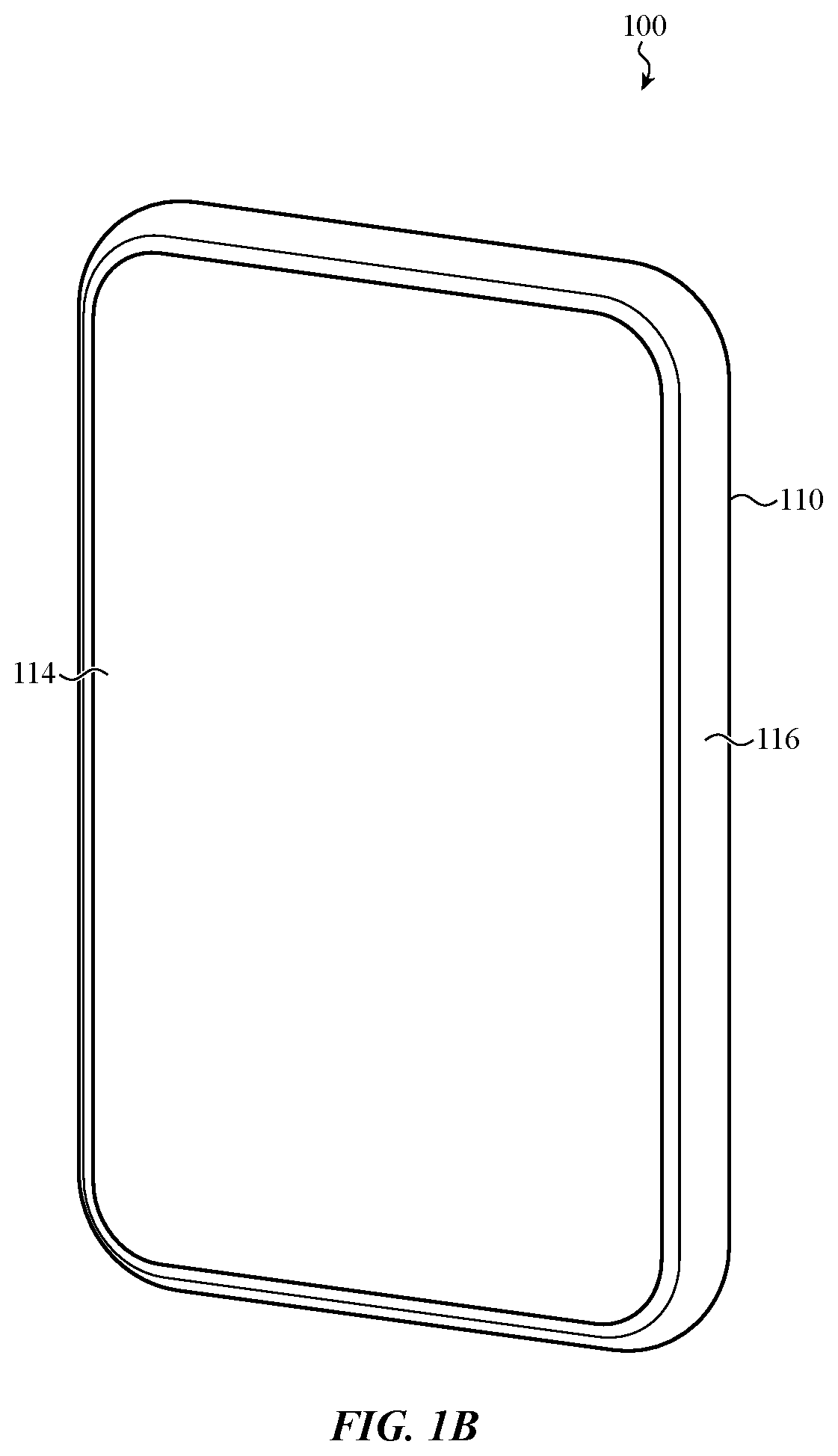 Patent US12583206 Figure 2 – Electronic device having a glass component with crack hindering internal stress regions