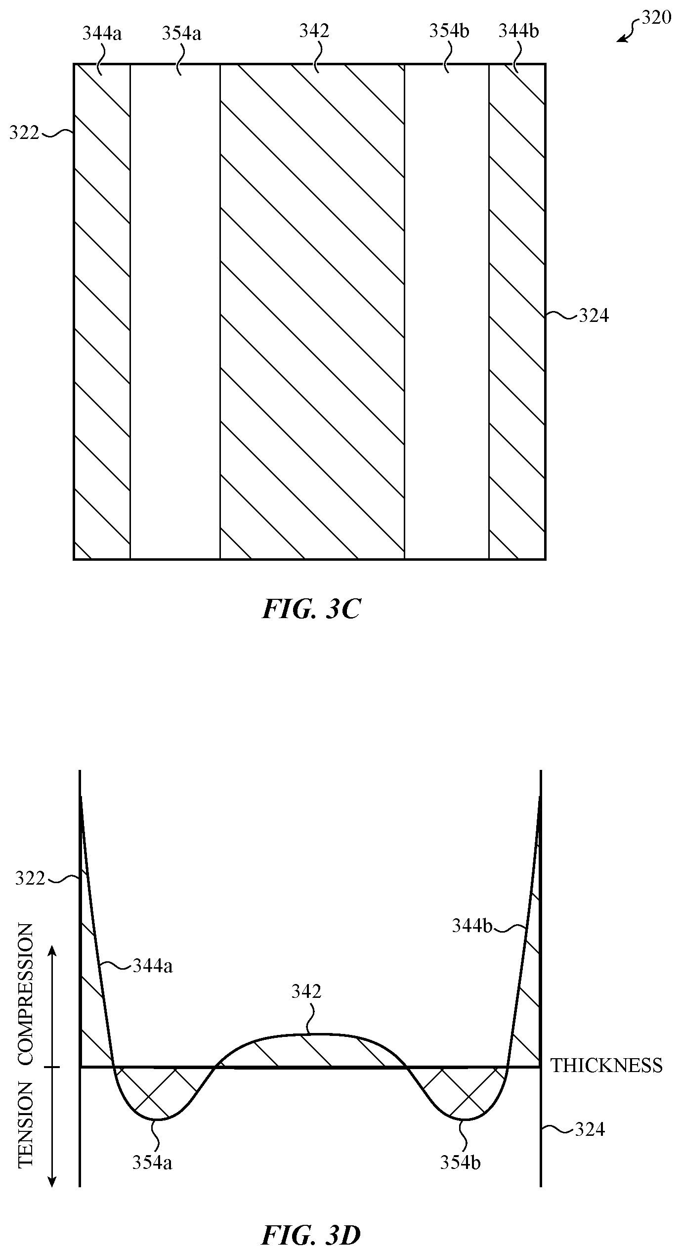 Patent US12583206 Figure 5 – Electronic device having a glass component with crack hindering internal stress regions