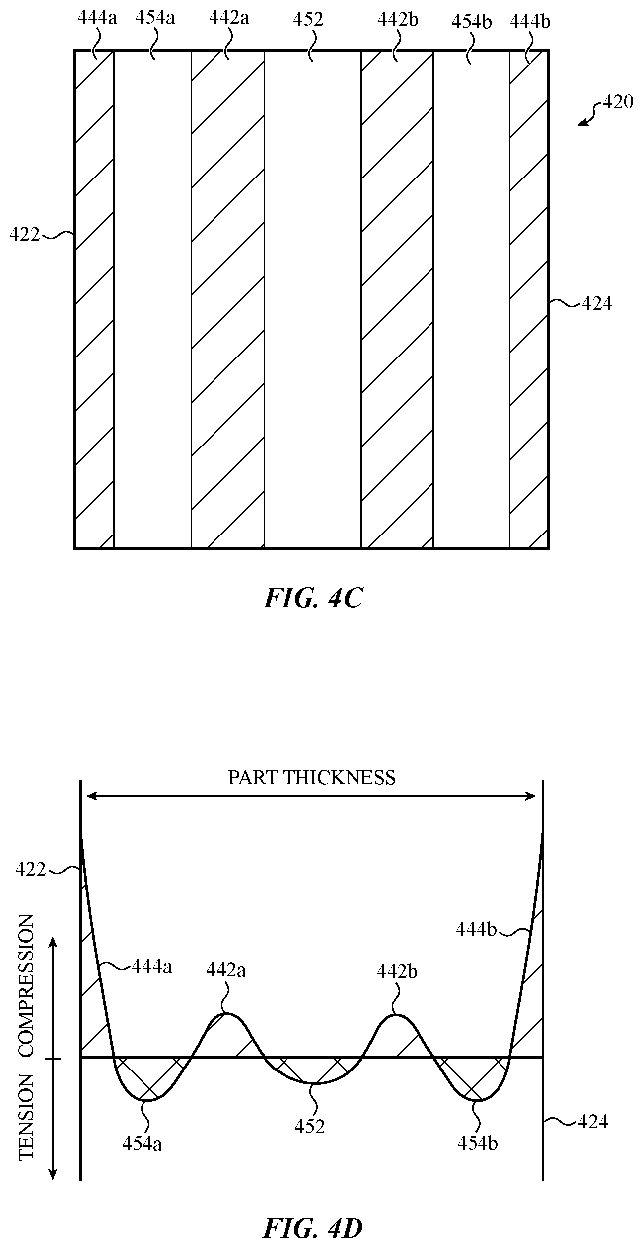 Patent US12583206 Figure 7 – Electronic device having a glass component with crack hindering internal stress regions