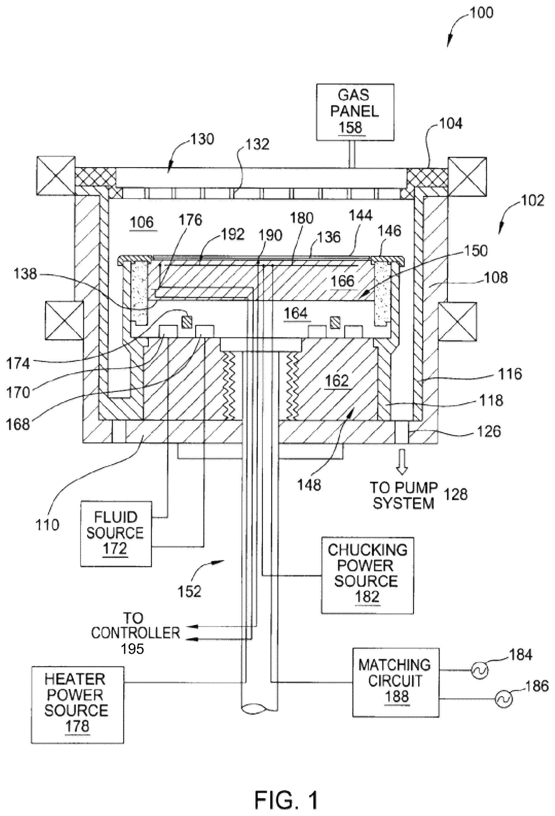 Patent US12583211 — Substrate support assembly with multiple discs — Figure 1