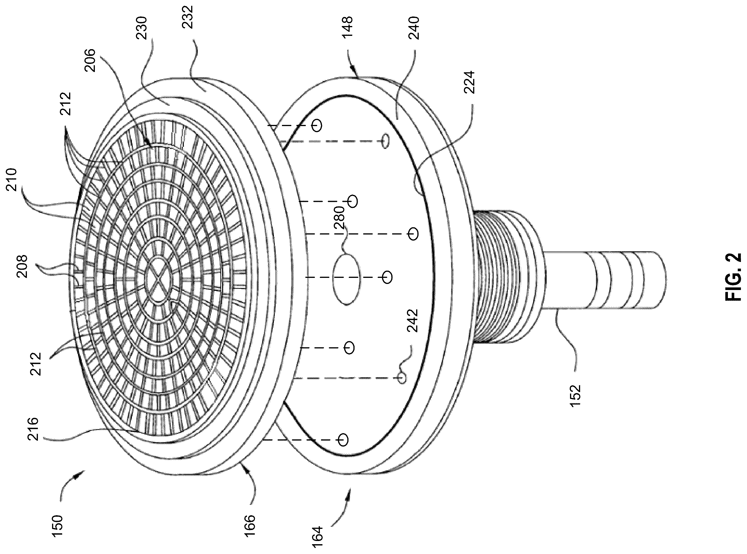 Patent US12583211 Figure 2 – Substrate support assembly with multiple discs