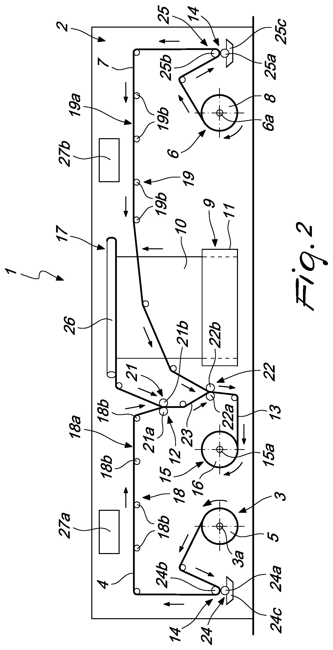 Patent US12583213 Figure 2 – Laminating machine for producing multilayer films