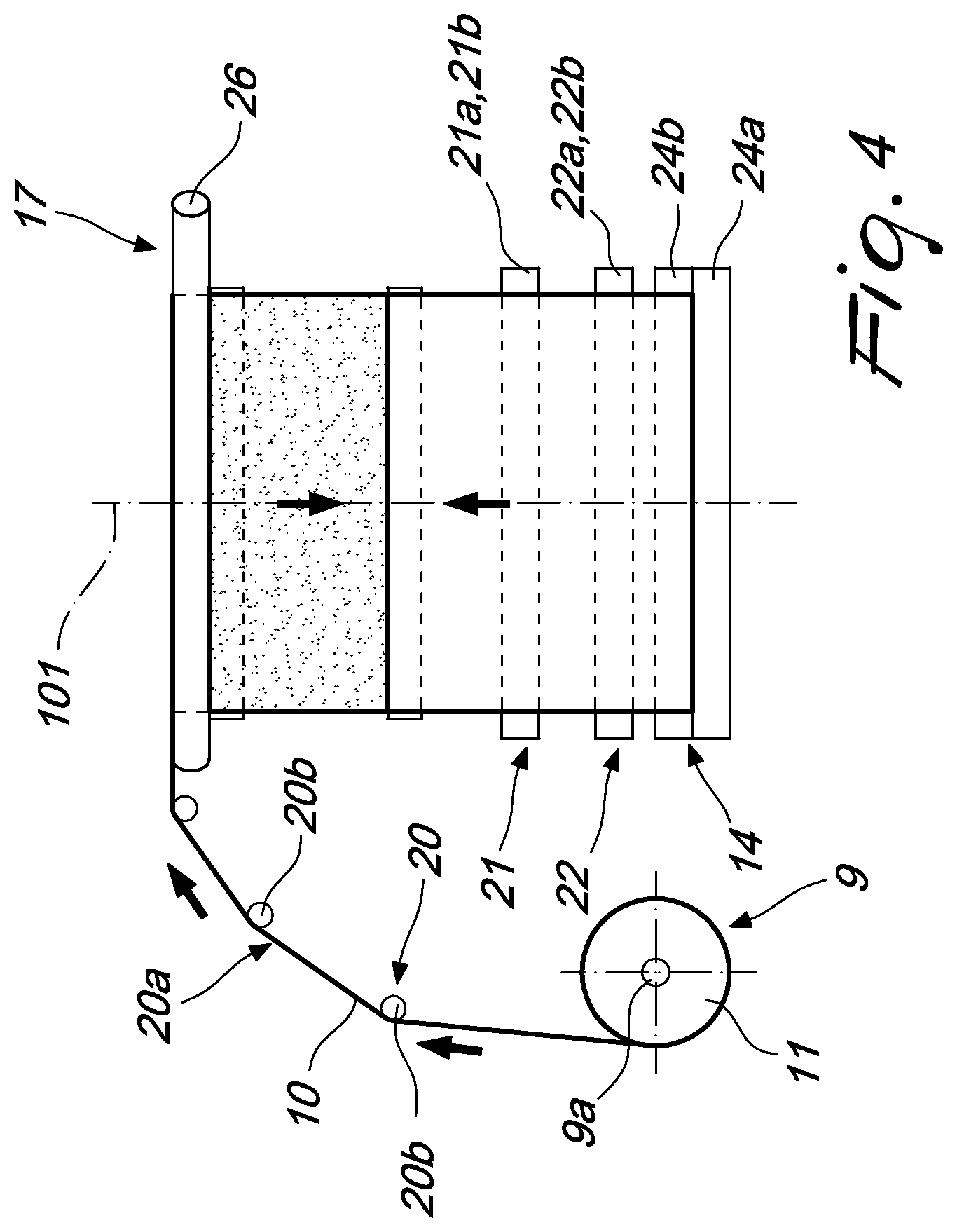 Patent US12583213 Figure 4 – Laminating machine for producing multilayer films
