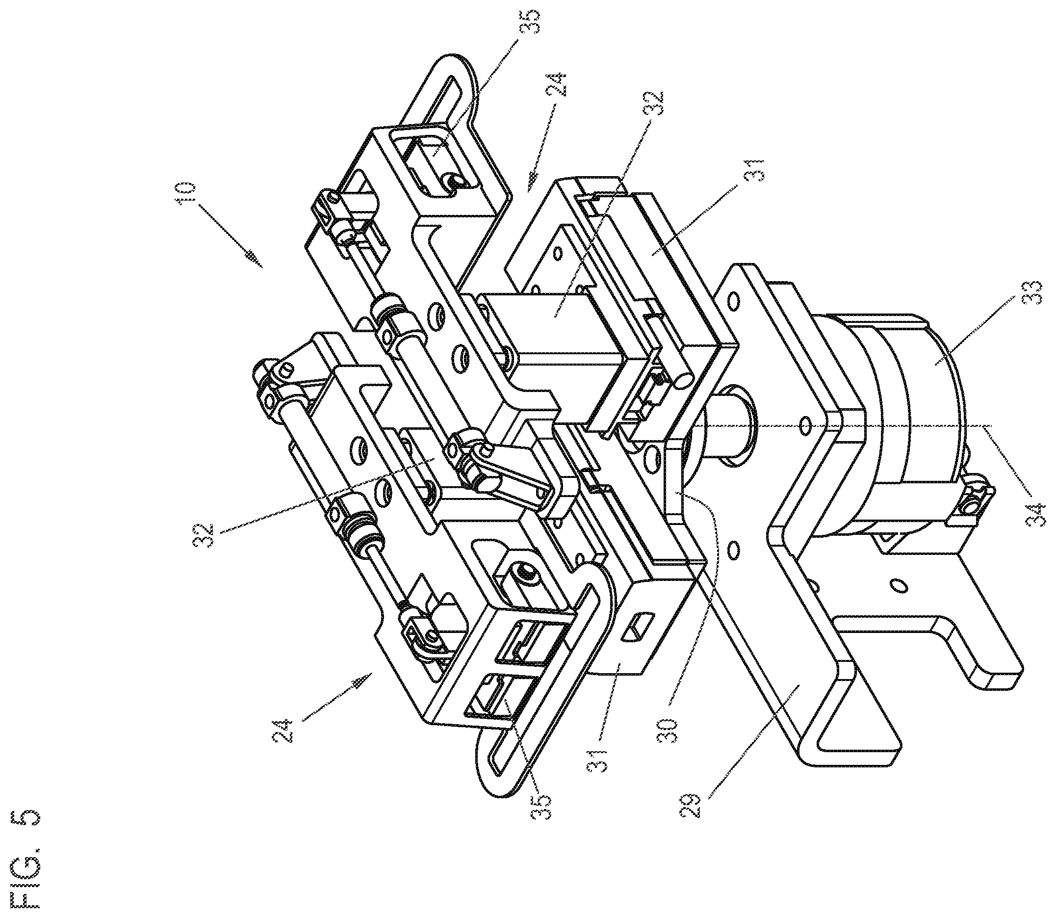 Patent US12583216 Figure 5 – Method for producing separated strip-like laminate components comprising an electronic component embedded between two laminate layers of a tape like adhesive material, and device for producing such laminate components