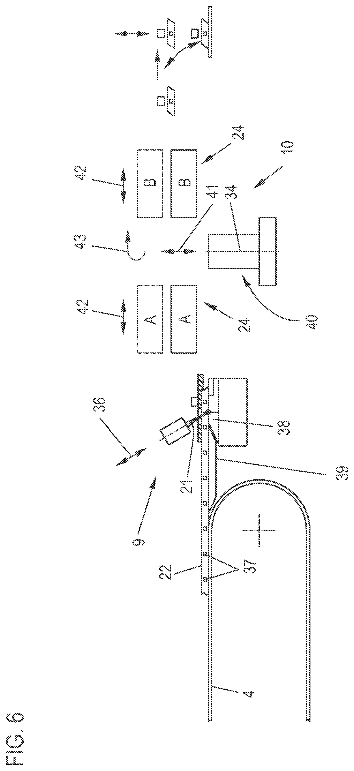 Patent US12583216 Figure 6 – Method for producing separated strip-like laminate components comprising an electronic component embedded between two laminate layers of a tape like adhesive material, and device for producing such laminate components