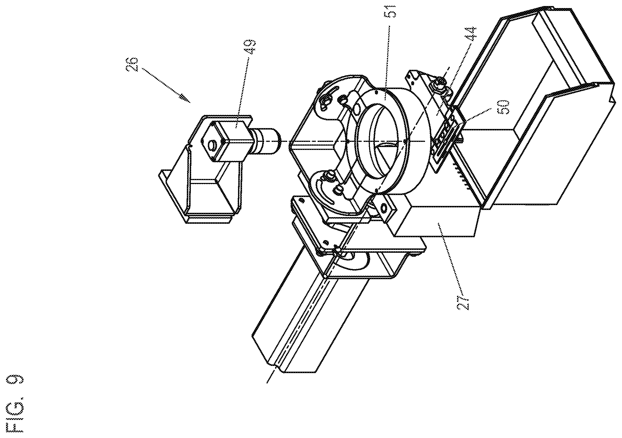 Patent US12583216 Figure 9 – Method for producing separated strip-like laminate components comprising an electronic component embedded between two laminate layers of a tape like adhesive material, and device for producing such laminate components