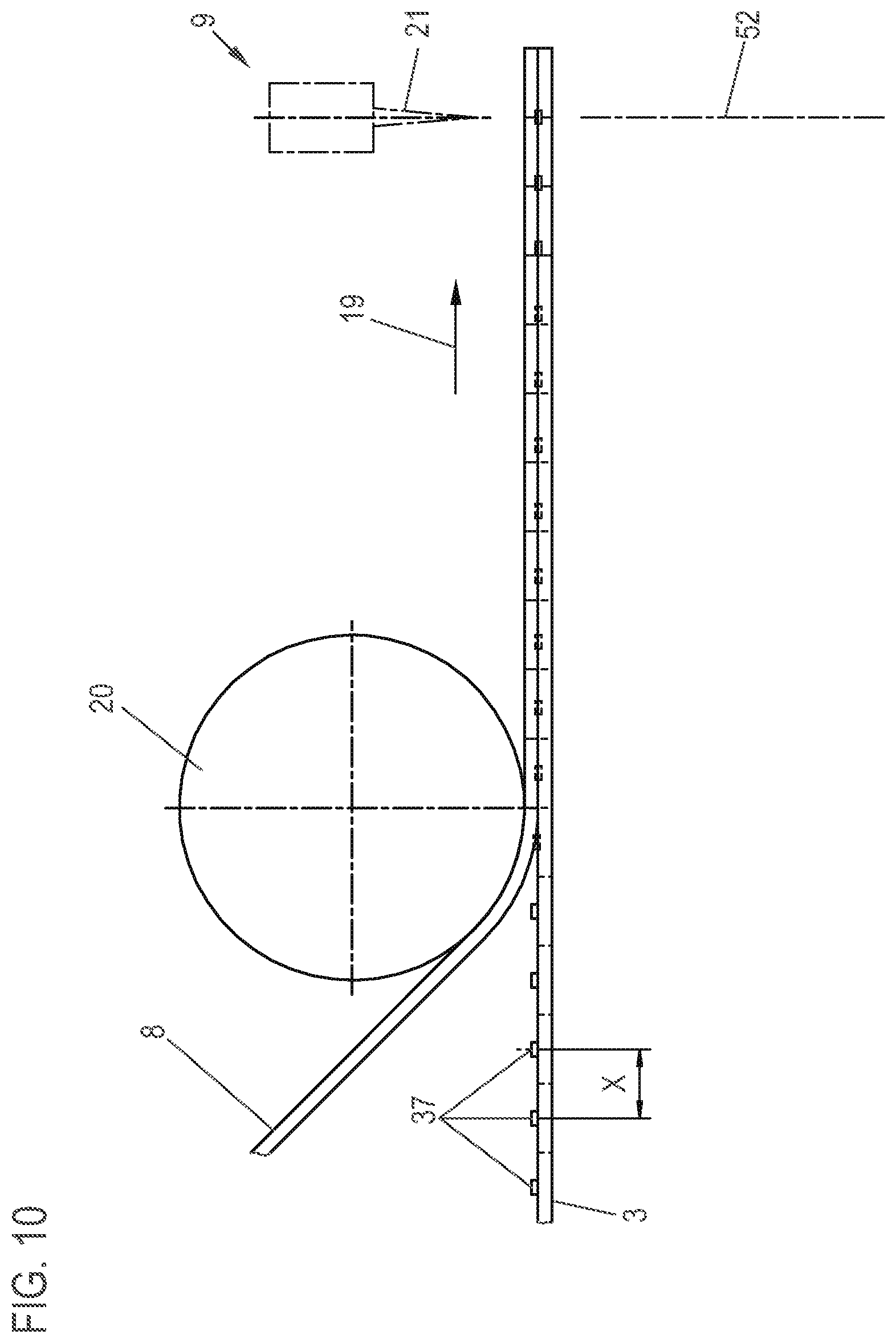 Patent US12583216 Figure 10 – Method for producing separated strip-like laminate components comprising an electronic component embedded between two laminate layers of a tape like adhesive material, and device for producing such laminate components