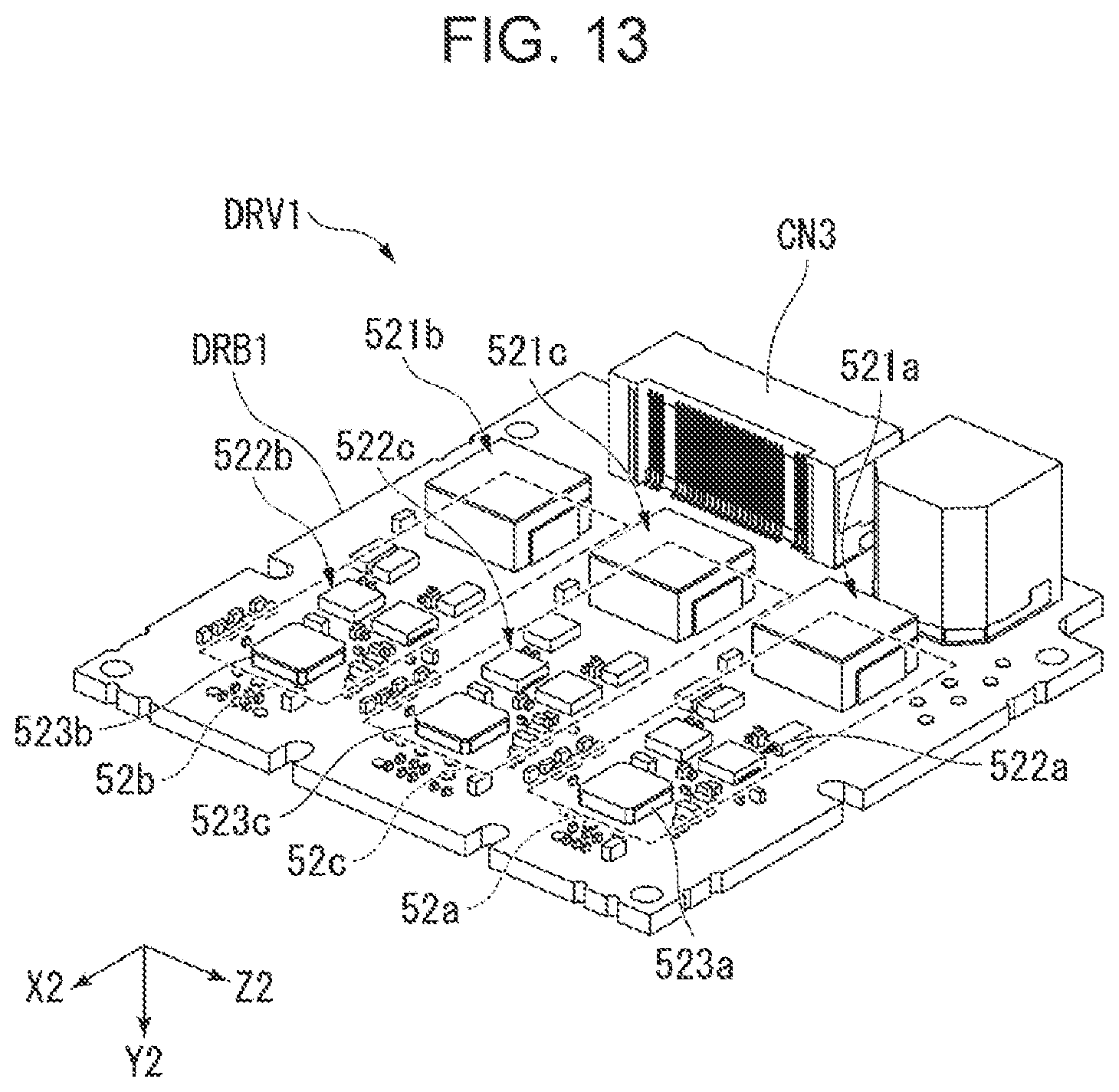 Patent US12583219 Figure 12 – Drive unit, liquid ejecting head unit, and liquid ejecting apparatus