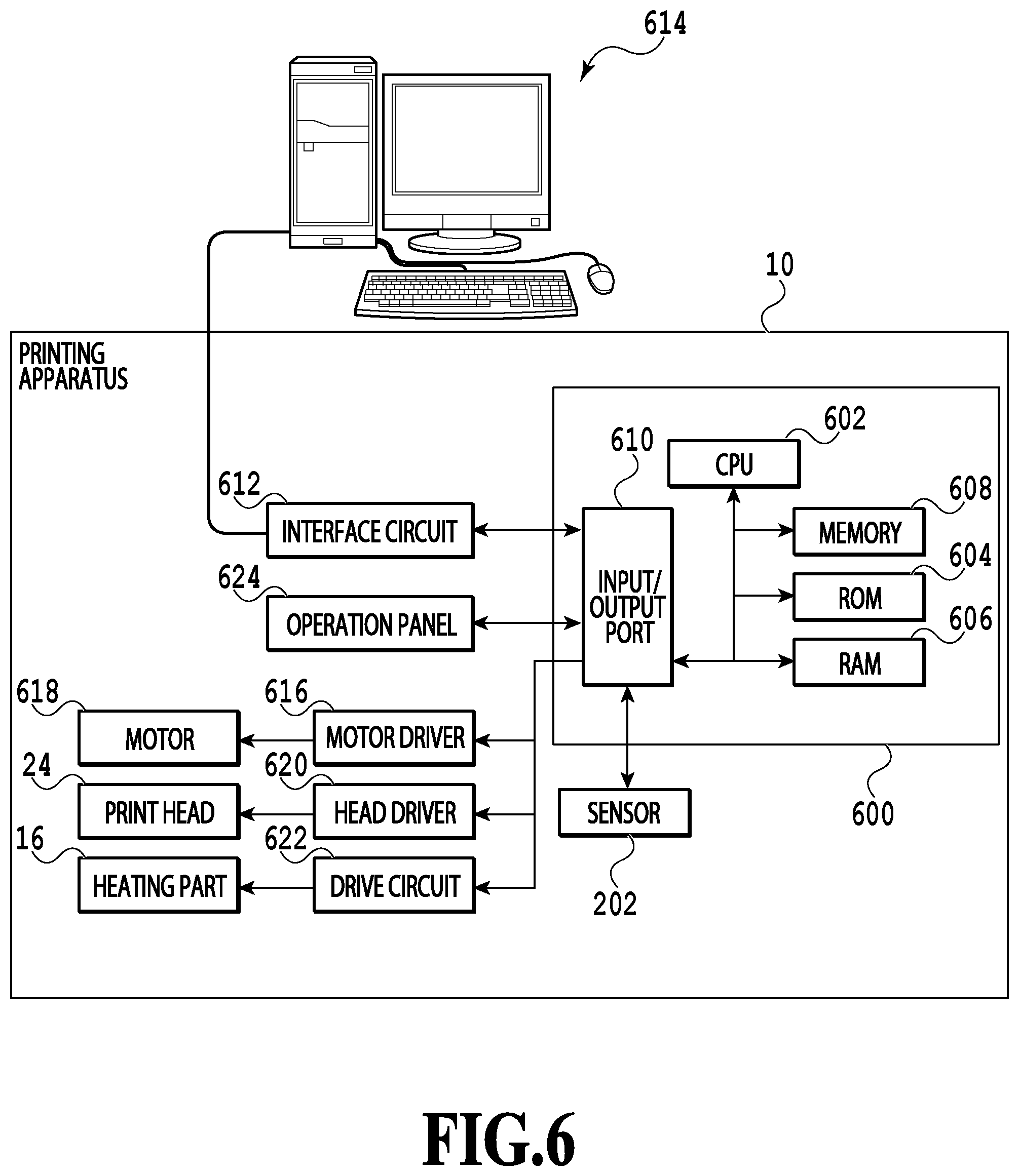 Patent US12583226 Figure 6 – Printing apparatus including an application unit that applies an amount of wiping liquid based on an adhesion amount of ink