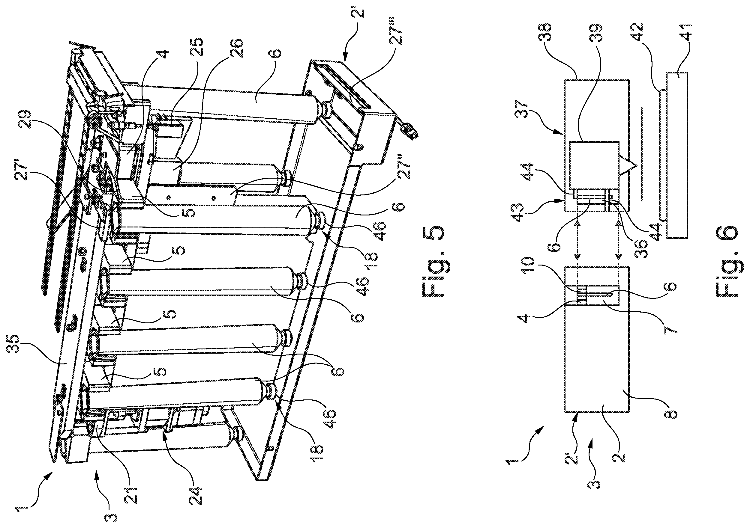 Patent US12583228 Figure 4 – Storage system and printing system