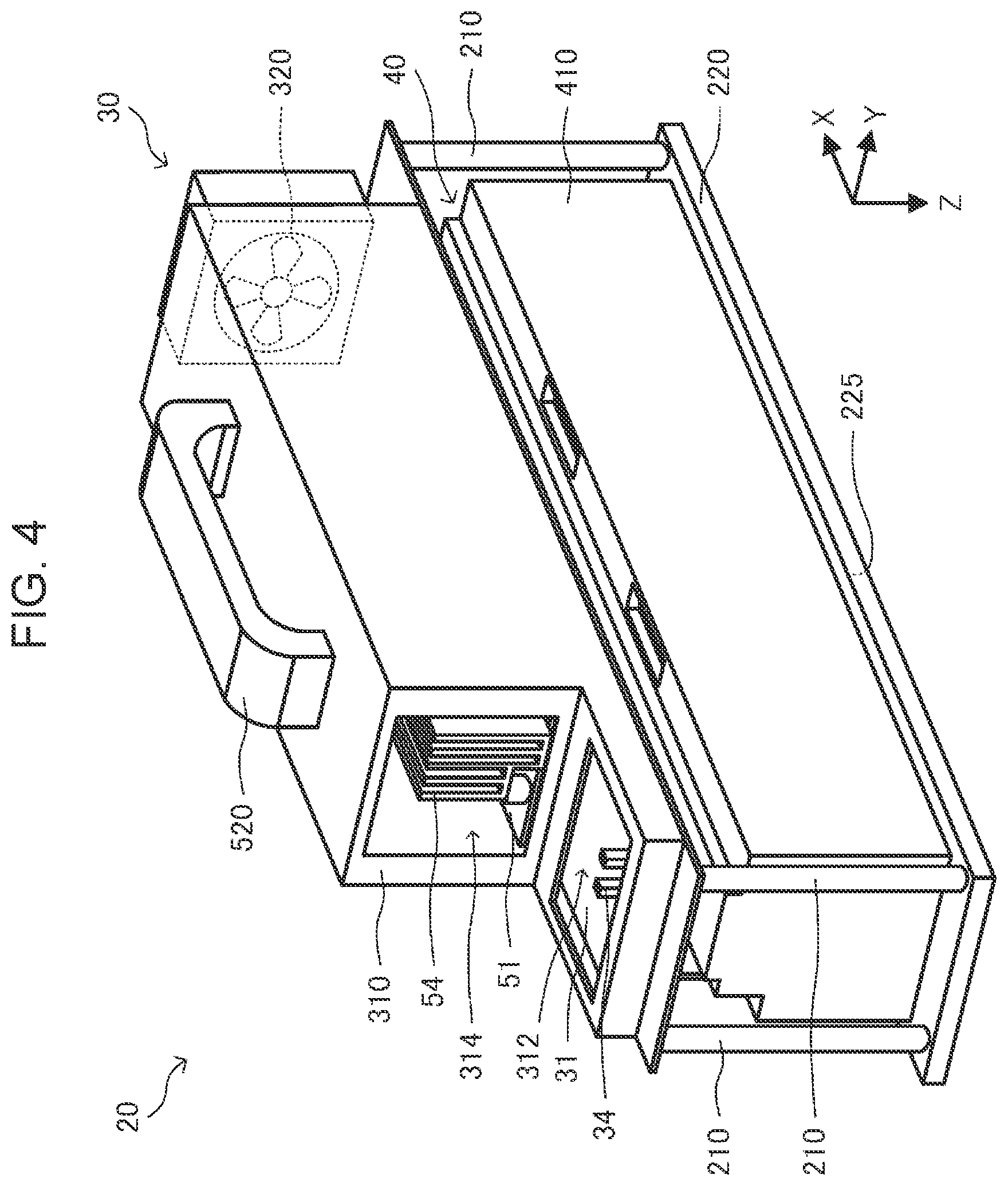 Patent US12583234 Figure 4 – Print head with handle
