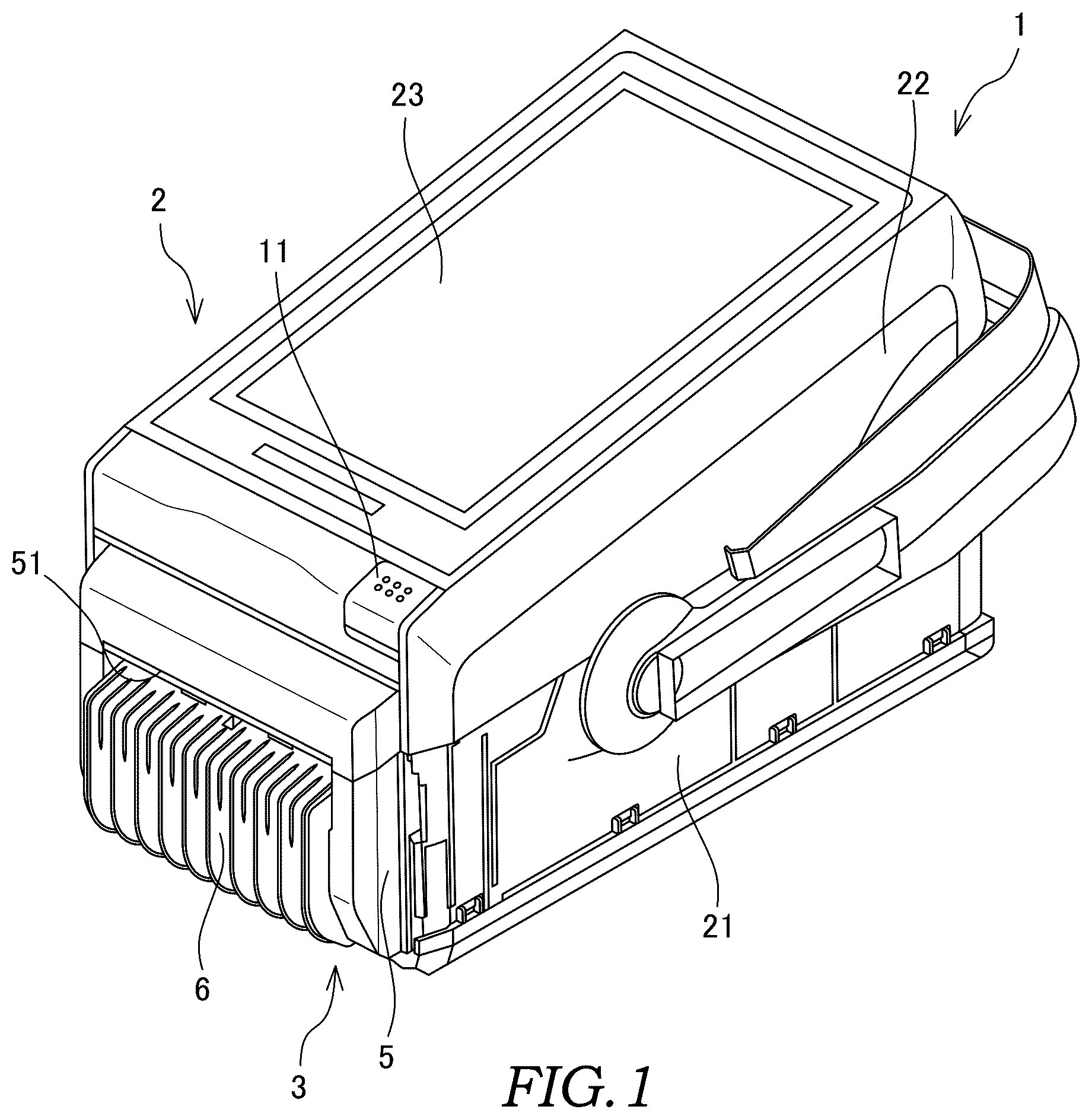 Patent US12583240 Figure 1 – Printer and cutter unit of printer