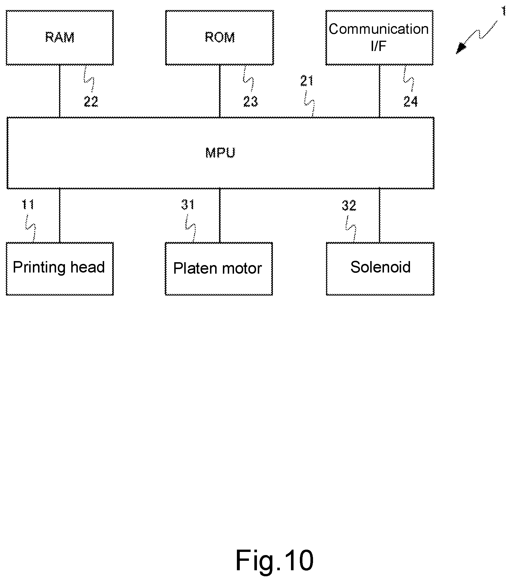 Patent US12583243 Figure 10 – Printer