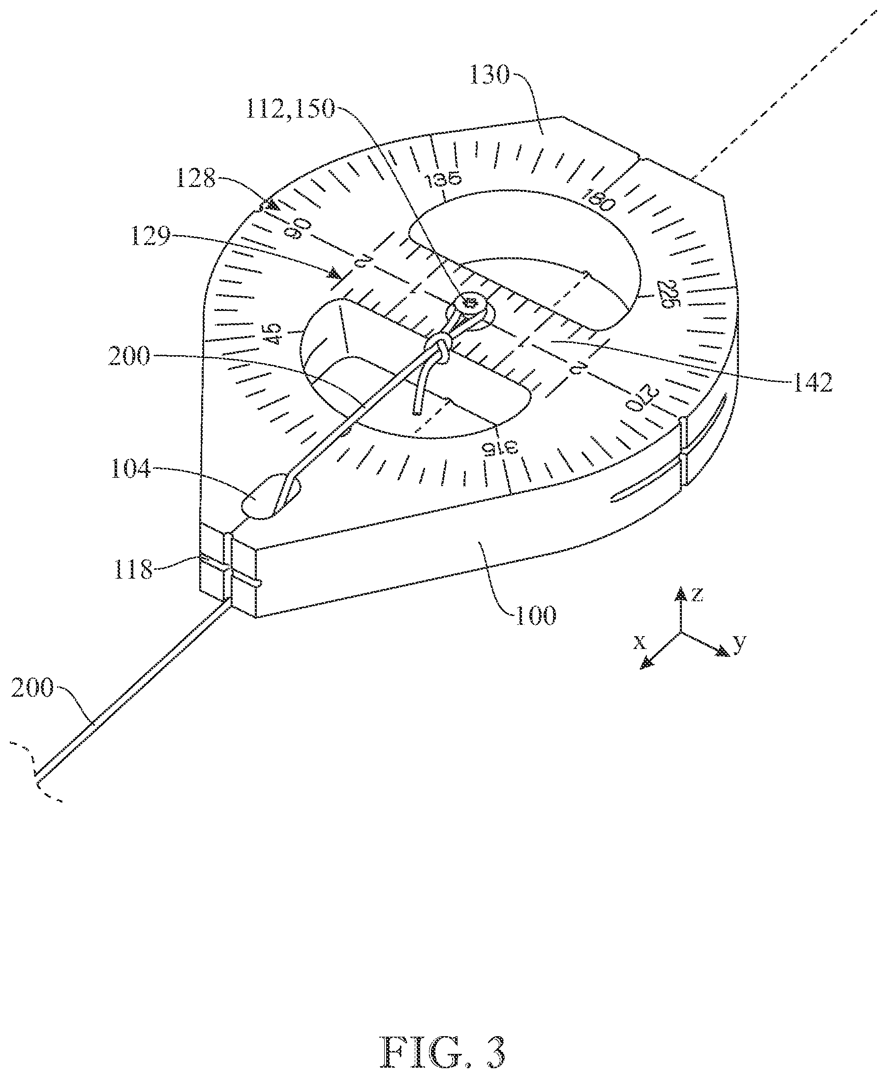Patent US12583250 Figure 3 – Weighted chalk line device