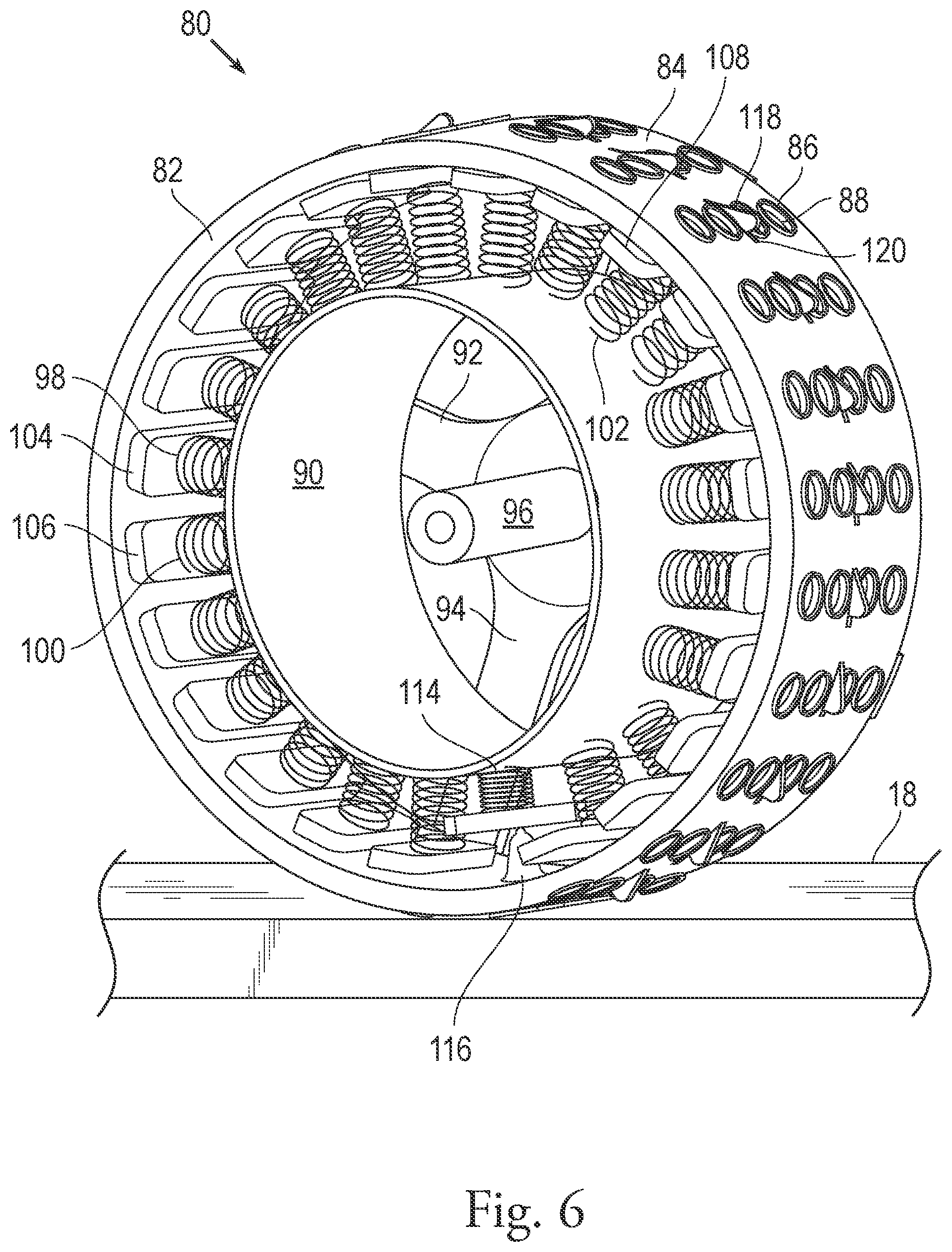 Patent US12583251 Figure 6 – Wheels with controllable suction devices for adhesion on surfaces