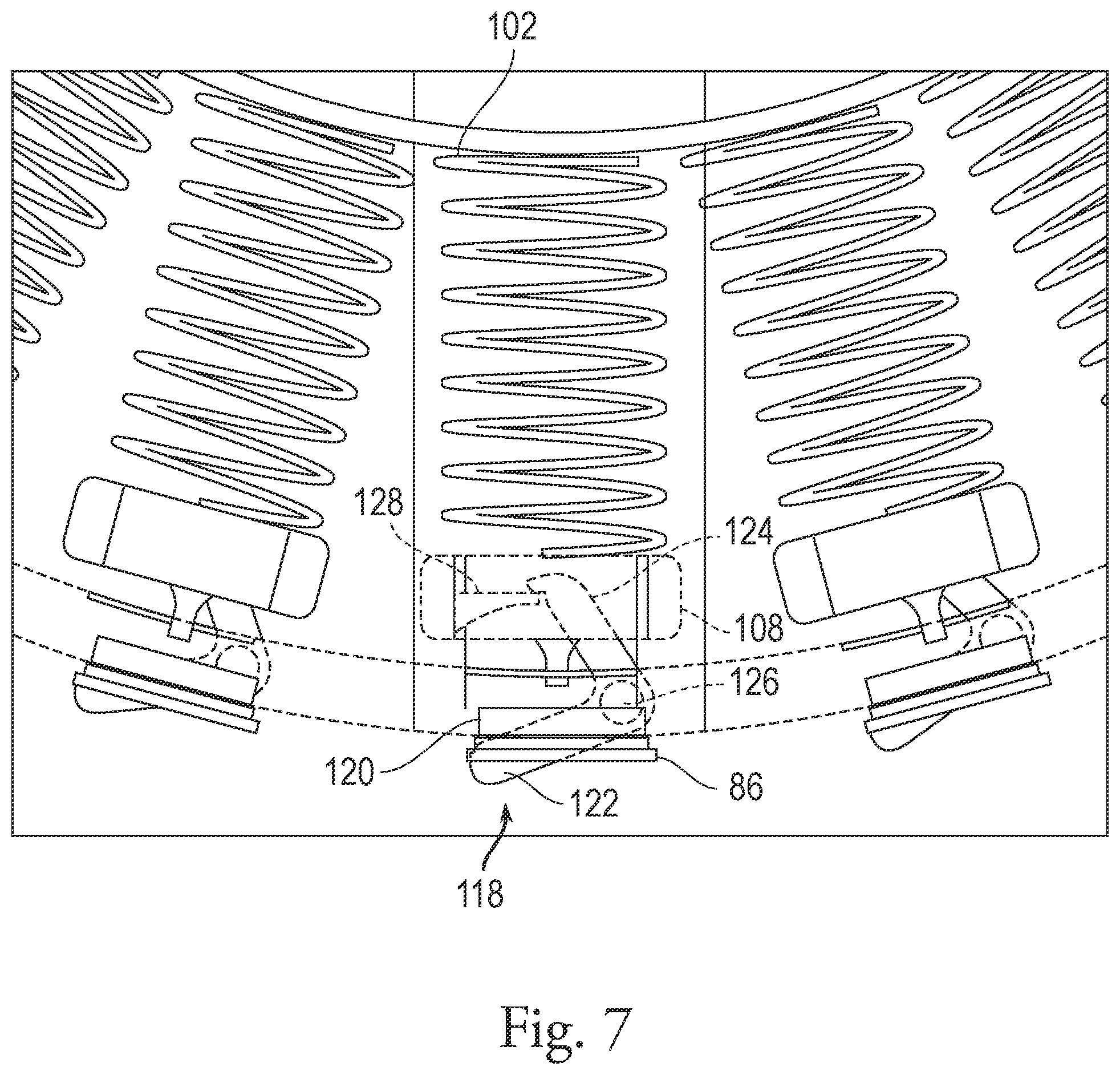 Patent US12583251 Figure 7 – Wheels with controllable suction devices for adhesion on surfaces