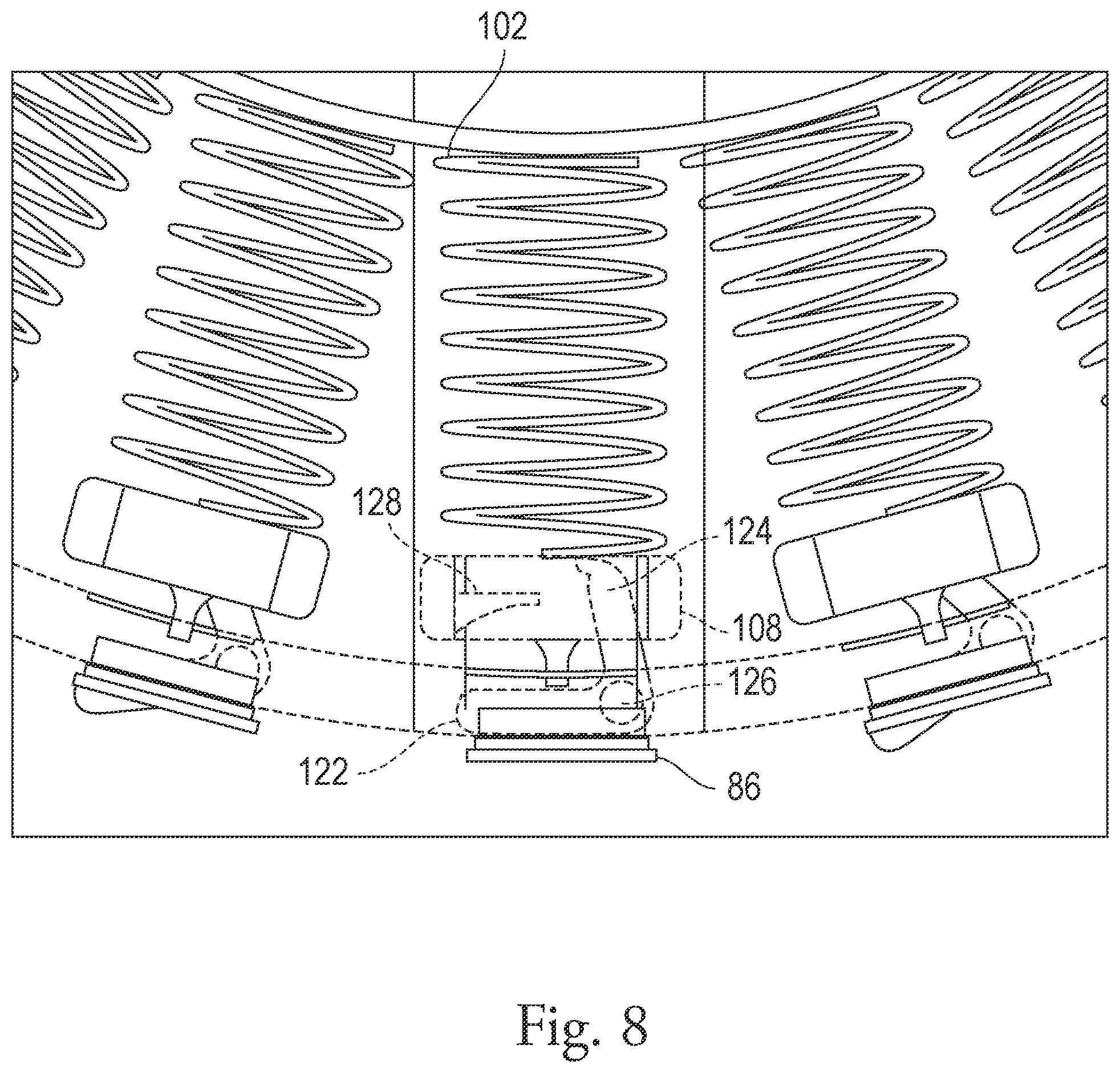 Patent US12583251 Figure 8 – Wheels with controllable suction devices for adhesion on surfaces