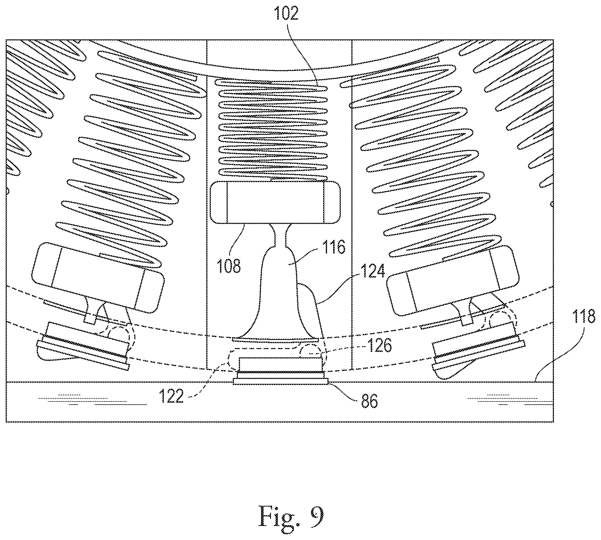 Patent US12583251 Figure 9 – Wheels with controllable suction devices for adhesion on surfaces