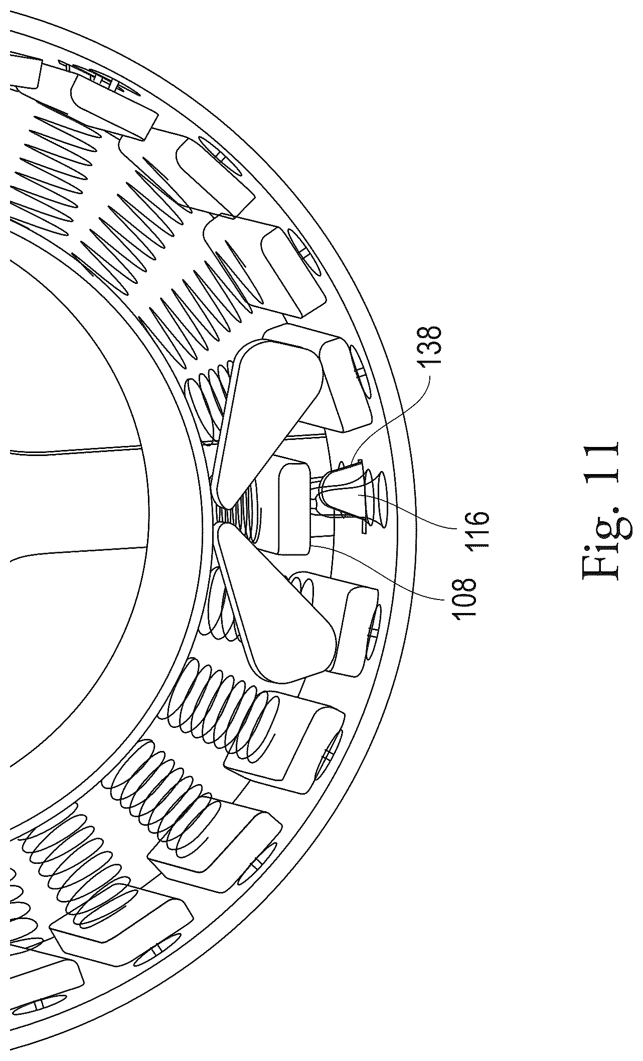 Patent US12583251 Figure 11 – Wheels with controllable suction devices for adhesion on surfaces
