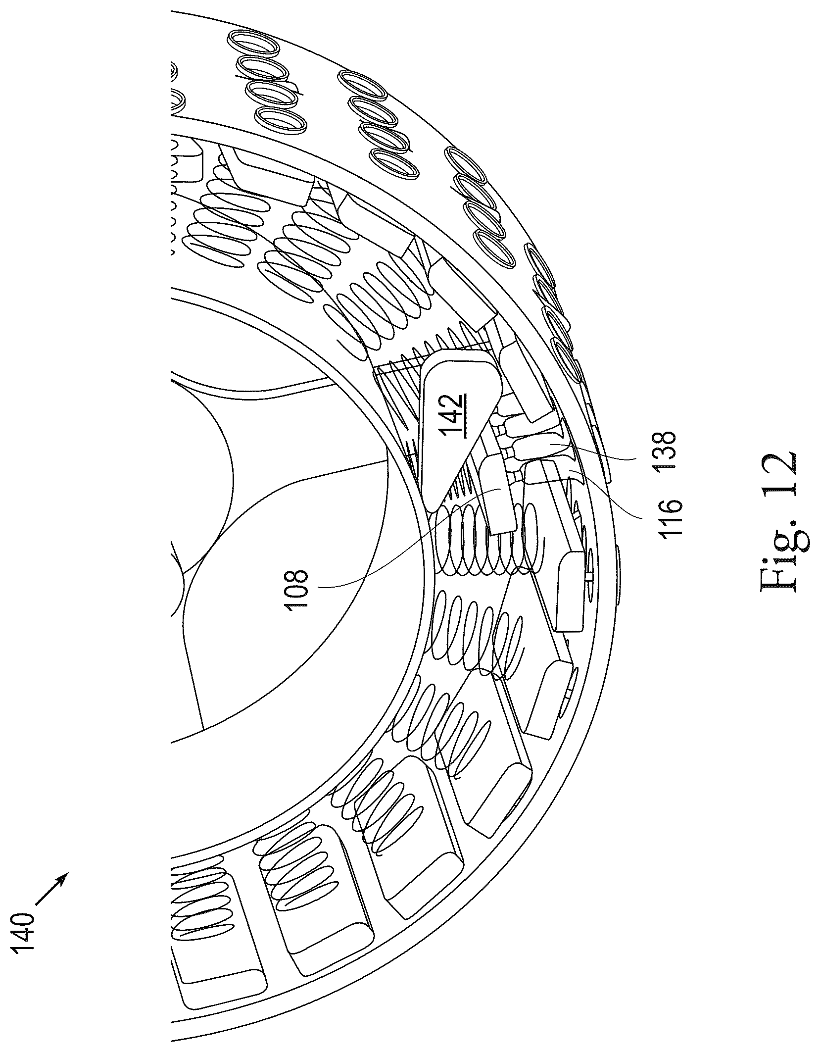 Patent US12583251 Figure 12 – Wheels with controllable suction devices for adhesion on surfaces