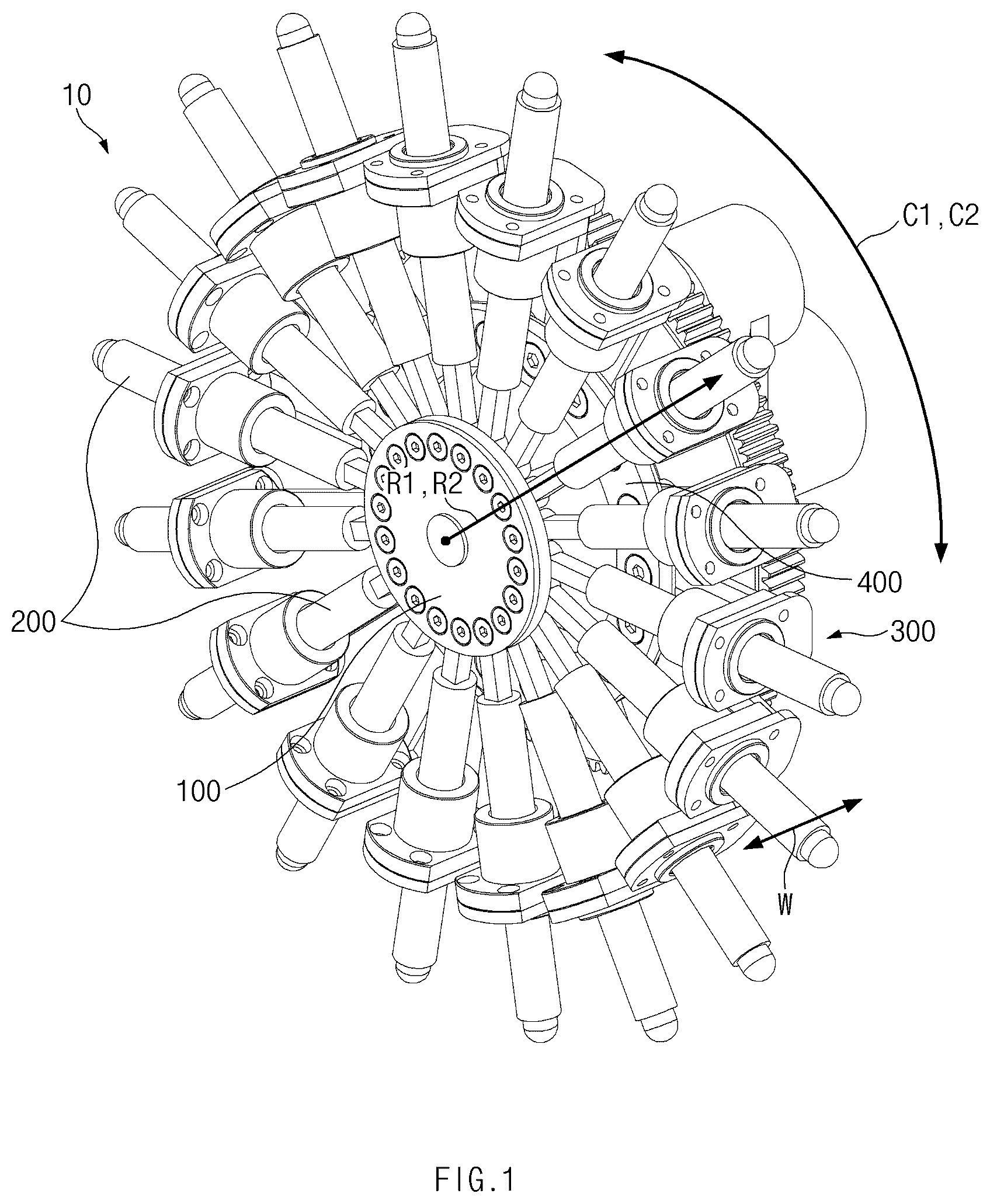 Patent US12583252 Figure 1 – Wheel structure and method of controlling wheel structure