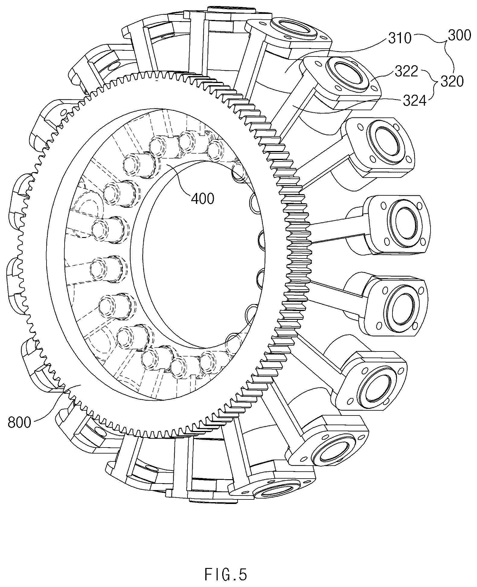 Patent US12583252 Figure 5 – Wheel structure and method of controlling wheel structure