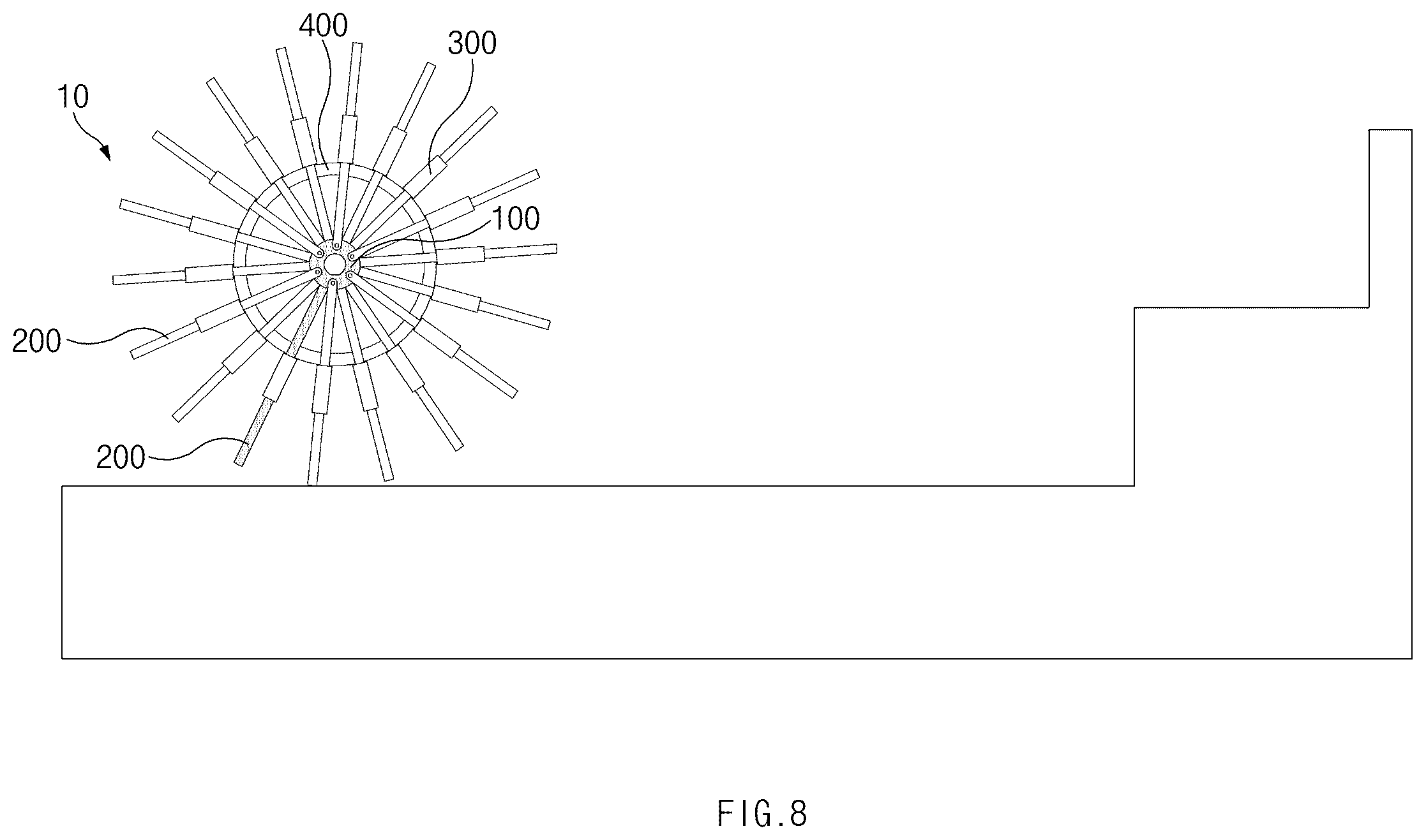 Patent US12583252 Figure 8 – Wheel structure and method of controlling wheel structure