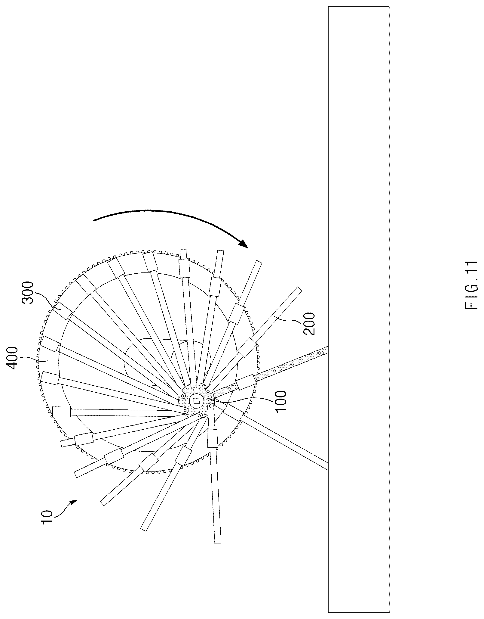 Patent US12583252 Figure 11 – Wheel structure and method of controlling wheel structure