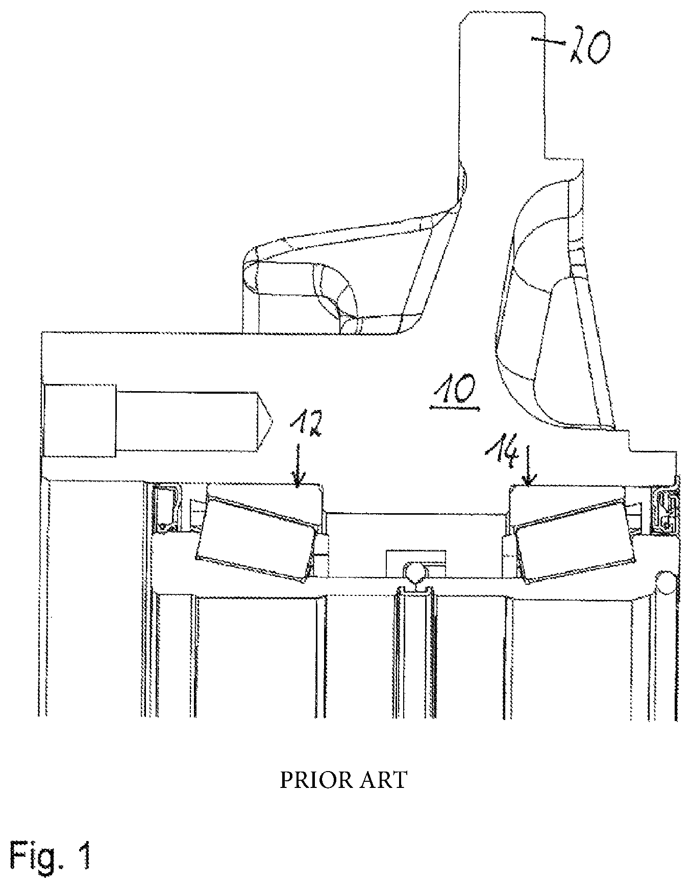 Patent US12583253 Figure 1 – Wheel bearing assembly and method for disassembly